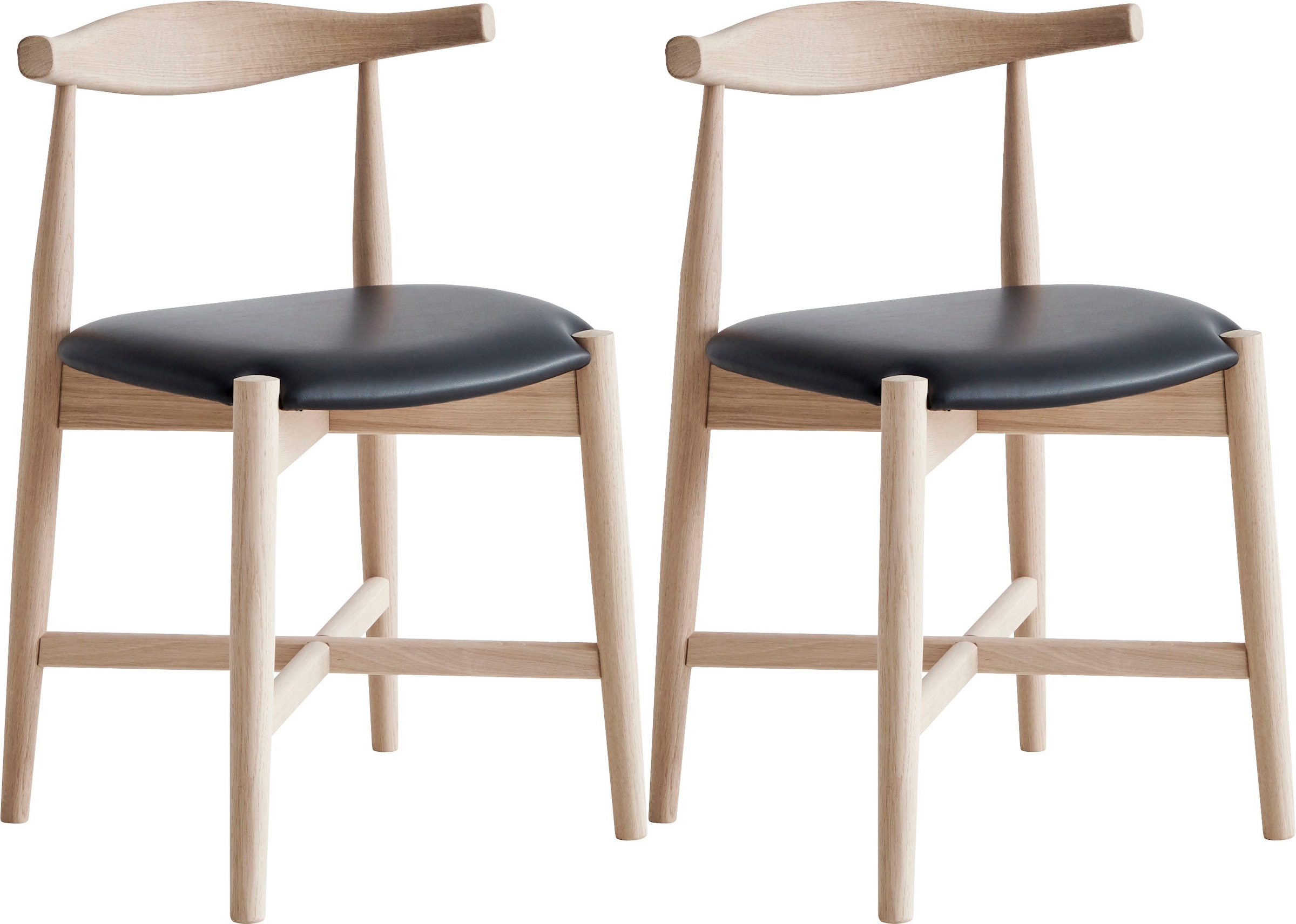Hammel Furniture Holzstuhl "Findahl by Hammel Dora" (Set) 2 Stk. Leder Mass günstig online kaufen