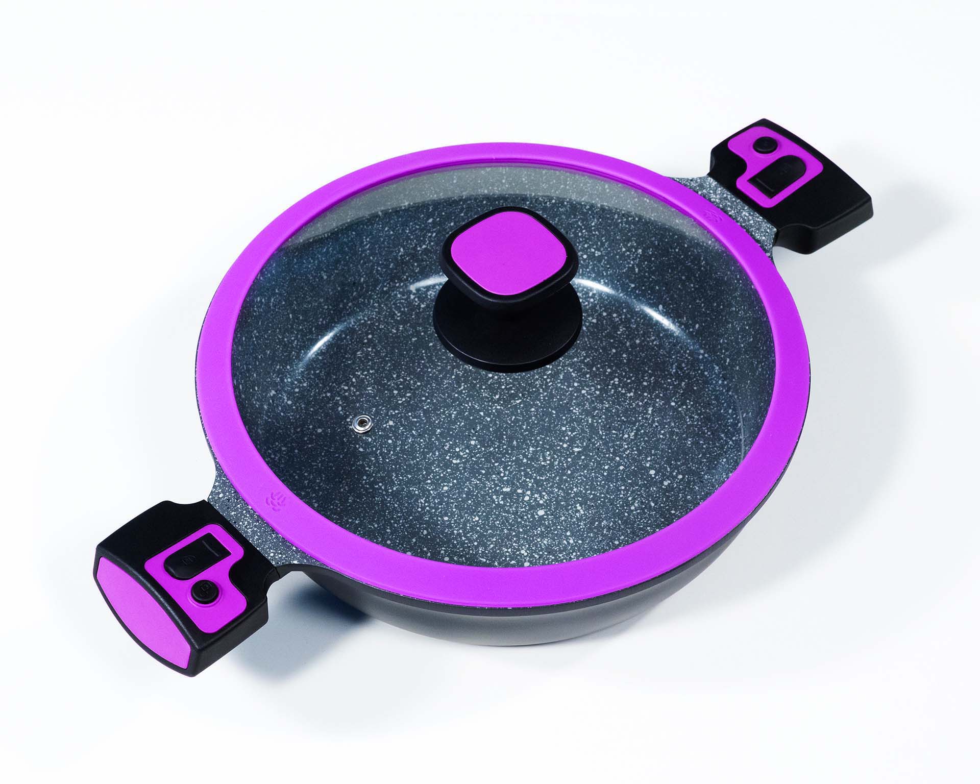 Thumbnail - KING Servierpfanne "Click-Grip" Aluminiumguss Set, 7 Stk. tlg. ink. 6-teiligem Messerblock, Induktion