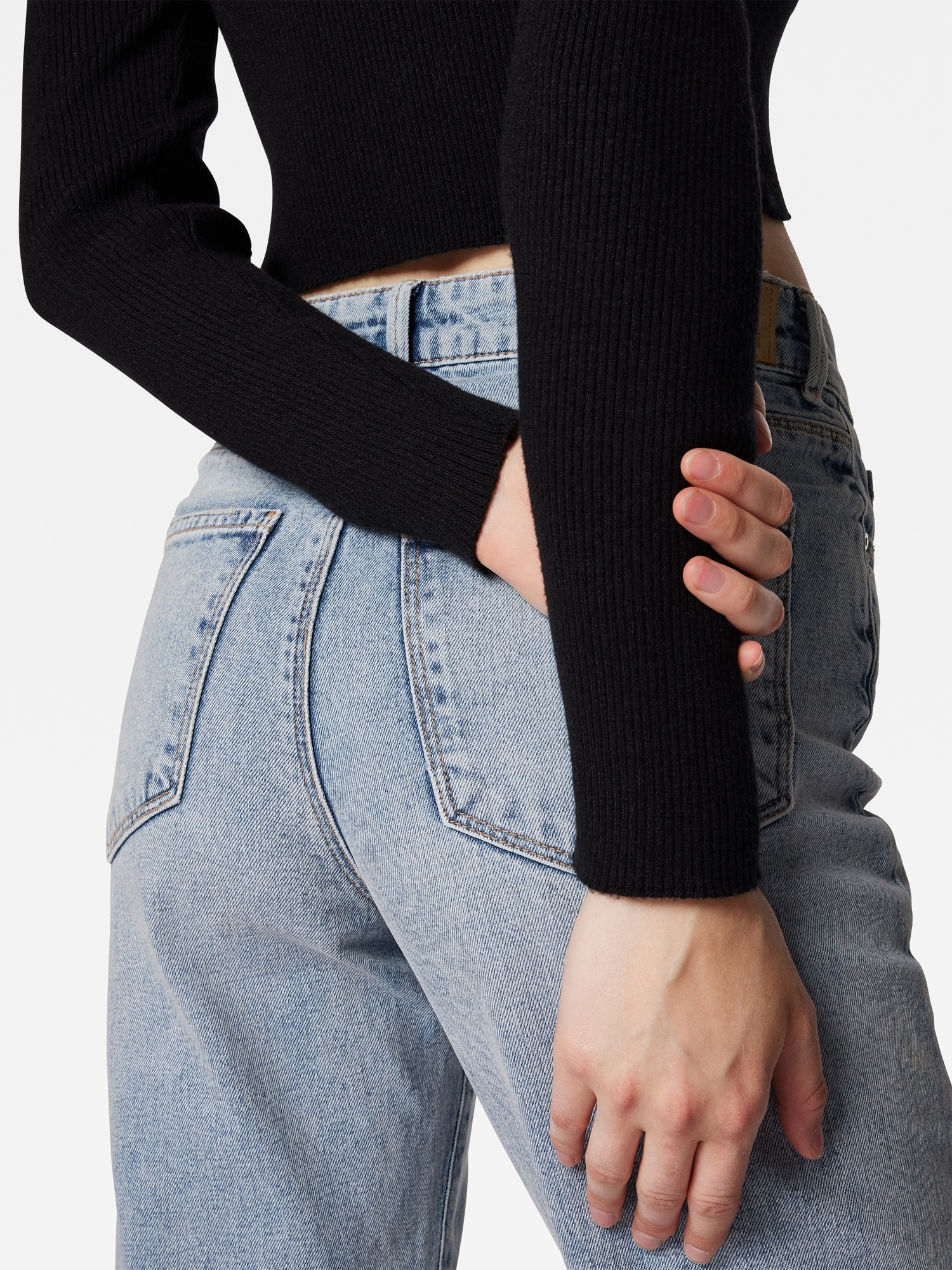 Mavi Stehkragenpullover »HIGH NECK SWEATER«, Verkürztes High Neck Sweater