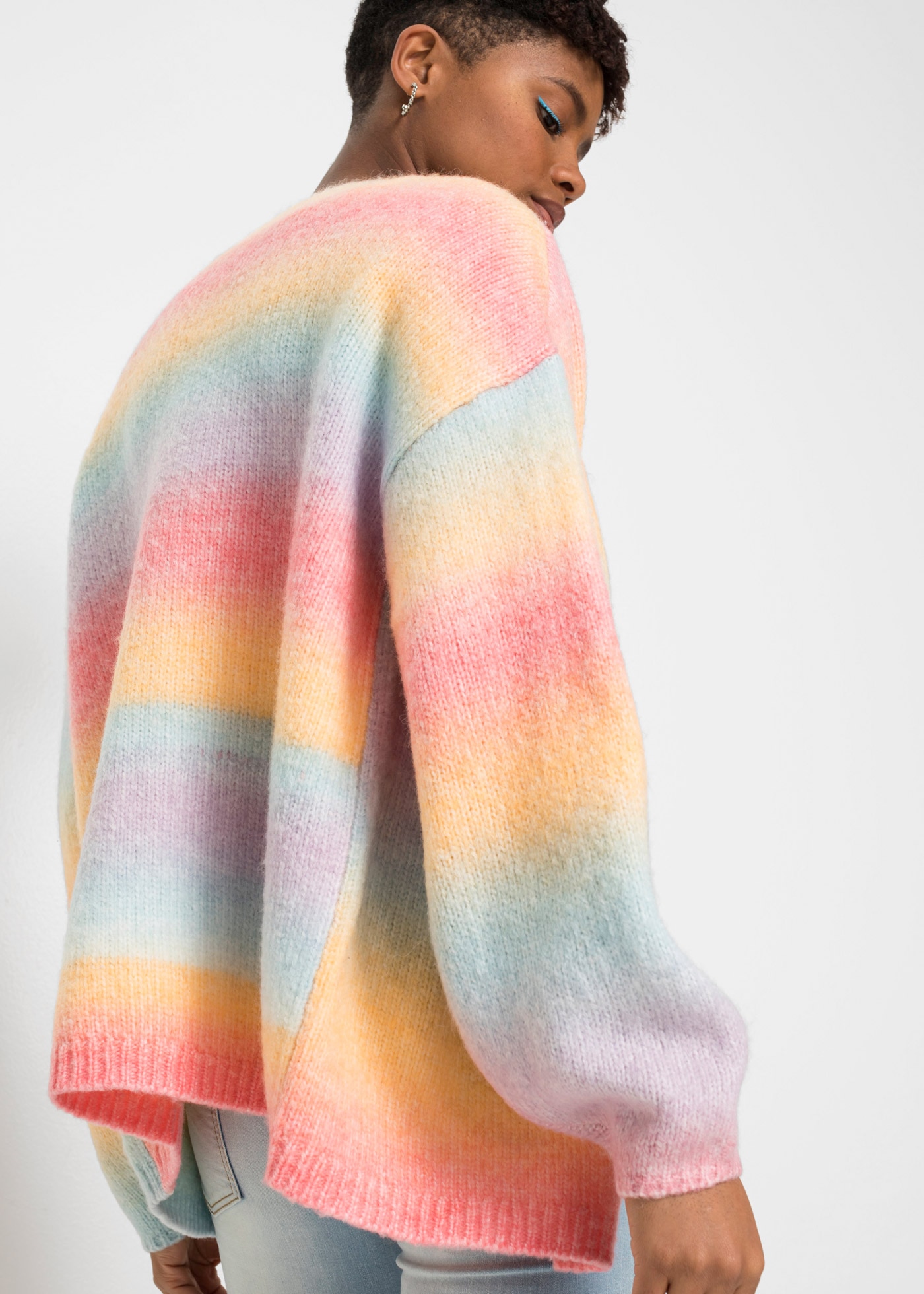 bonprix Strickjacke »Grobstrickjacke aus weichem Woll-Mix«, Grobstrickjacke aus weichem Woll-Mix
