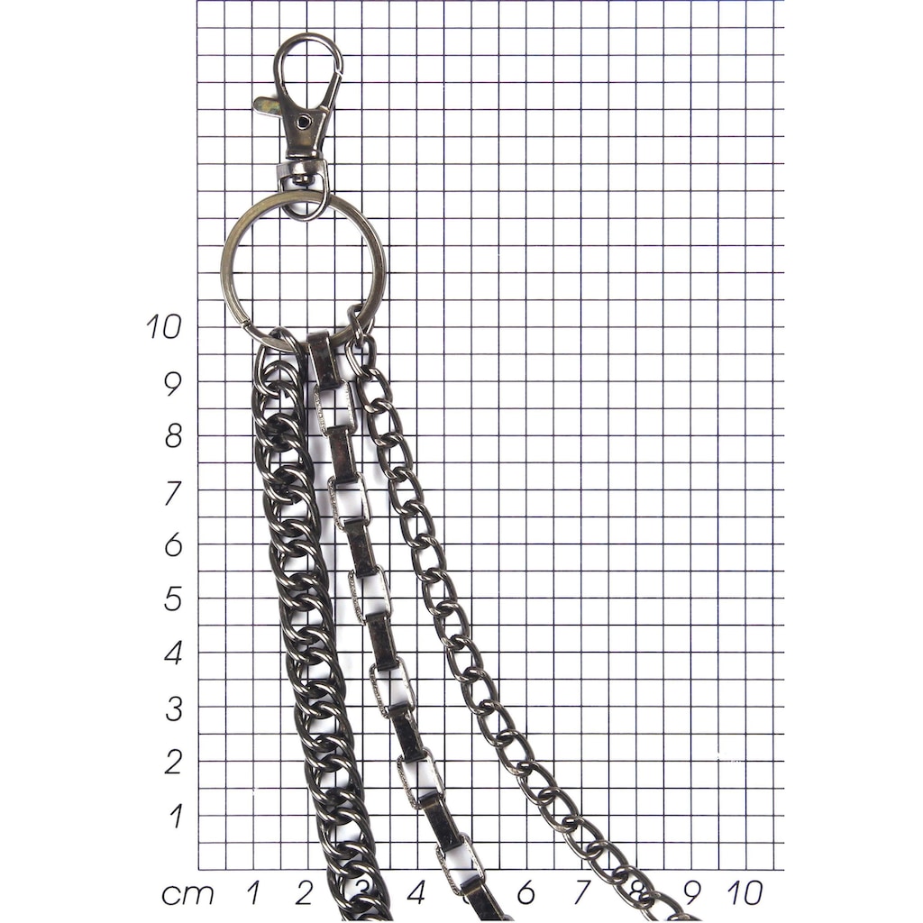 Firetti Hosenkette »mehrreihige Venezianer-/Gliederkettengliederung, Kreuz«, mit Zirkonia (synth.)