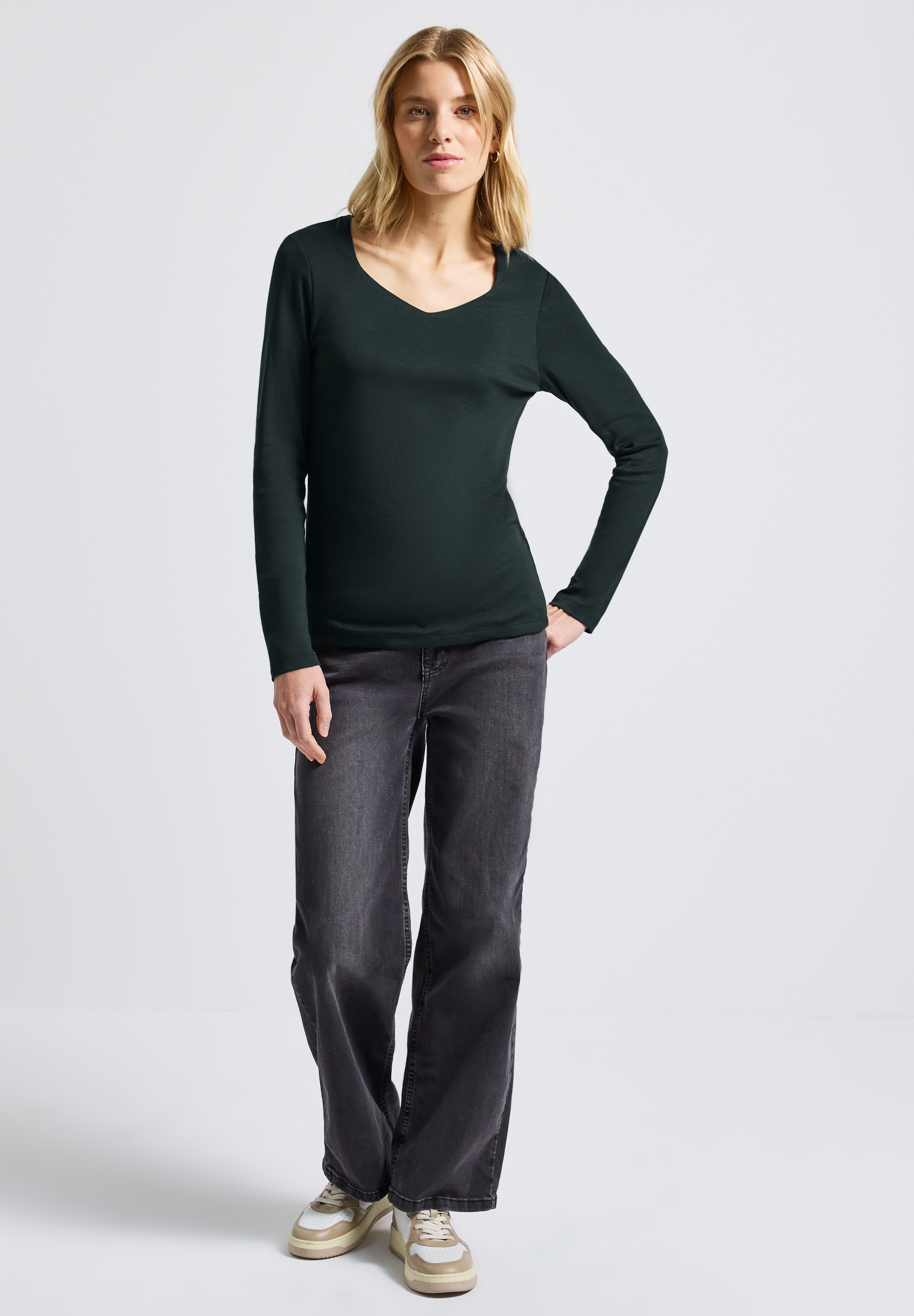 STREET ONE Langarmshirt, im soften Baumwoll-Mix