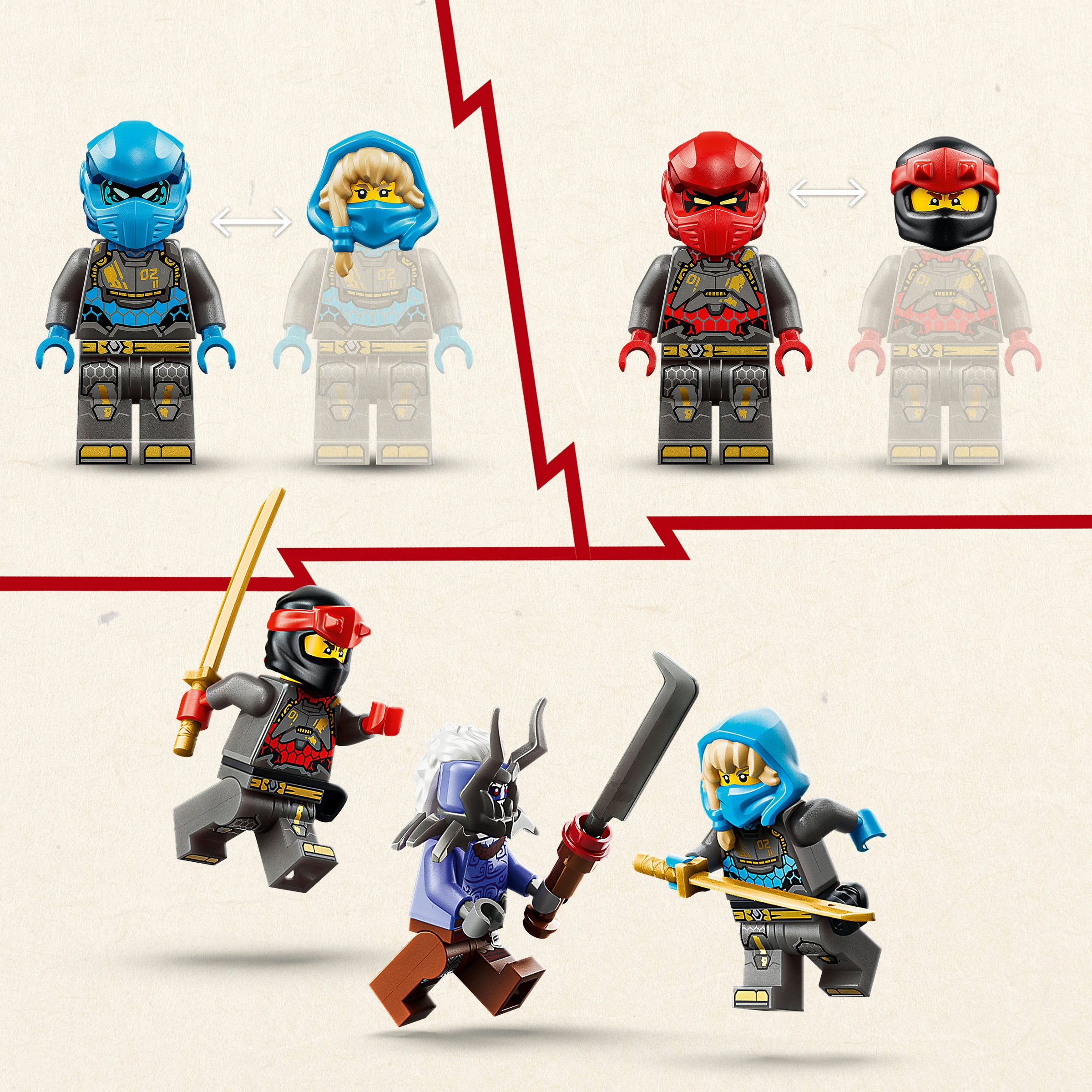 LEGO® Konstruktionsspielsteine »Die Zwillings-Titanmechs (71870), LEGO Ninjago« Made in Europe