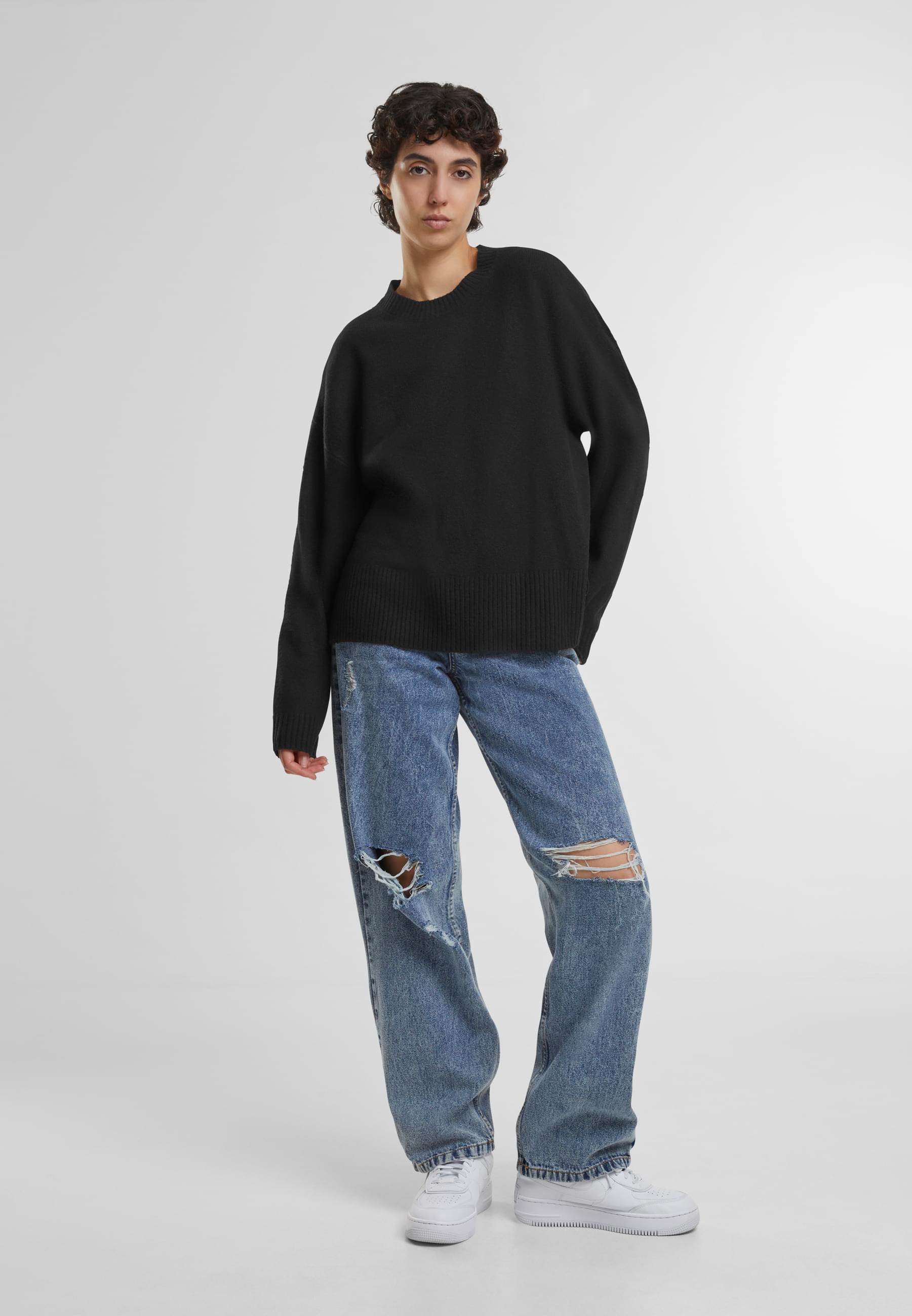 URBAN CLASSICS Rundhalspullover »Urban Classics Ladies Soft Oversized Sweater«, (1 tlg.)
