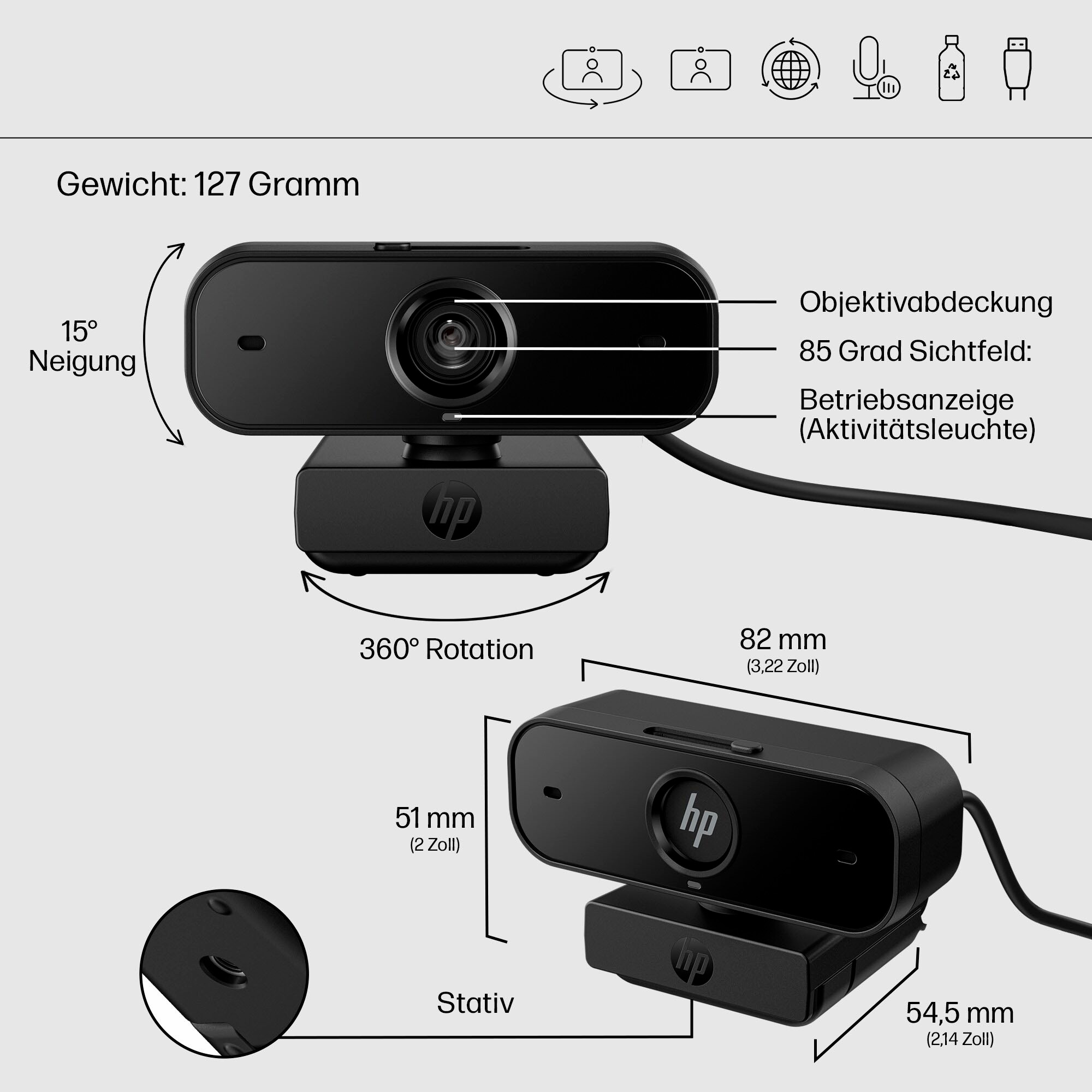 HP Webcam »430 FHD-Webcam«, Full HD