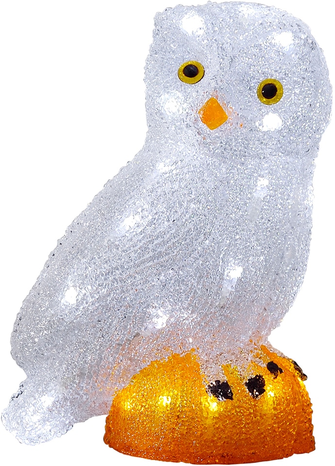 KONSTSMIDE Weihnachtsfigur »Weihnachtsdeko aussen«, LED weiße 32 Eule, kalt | Dioden klein, BAUR Acryl
