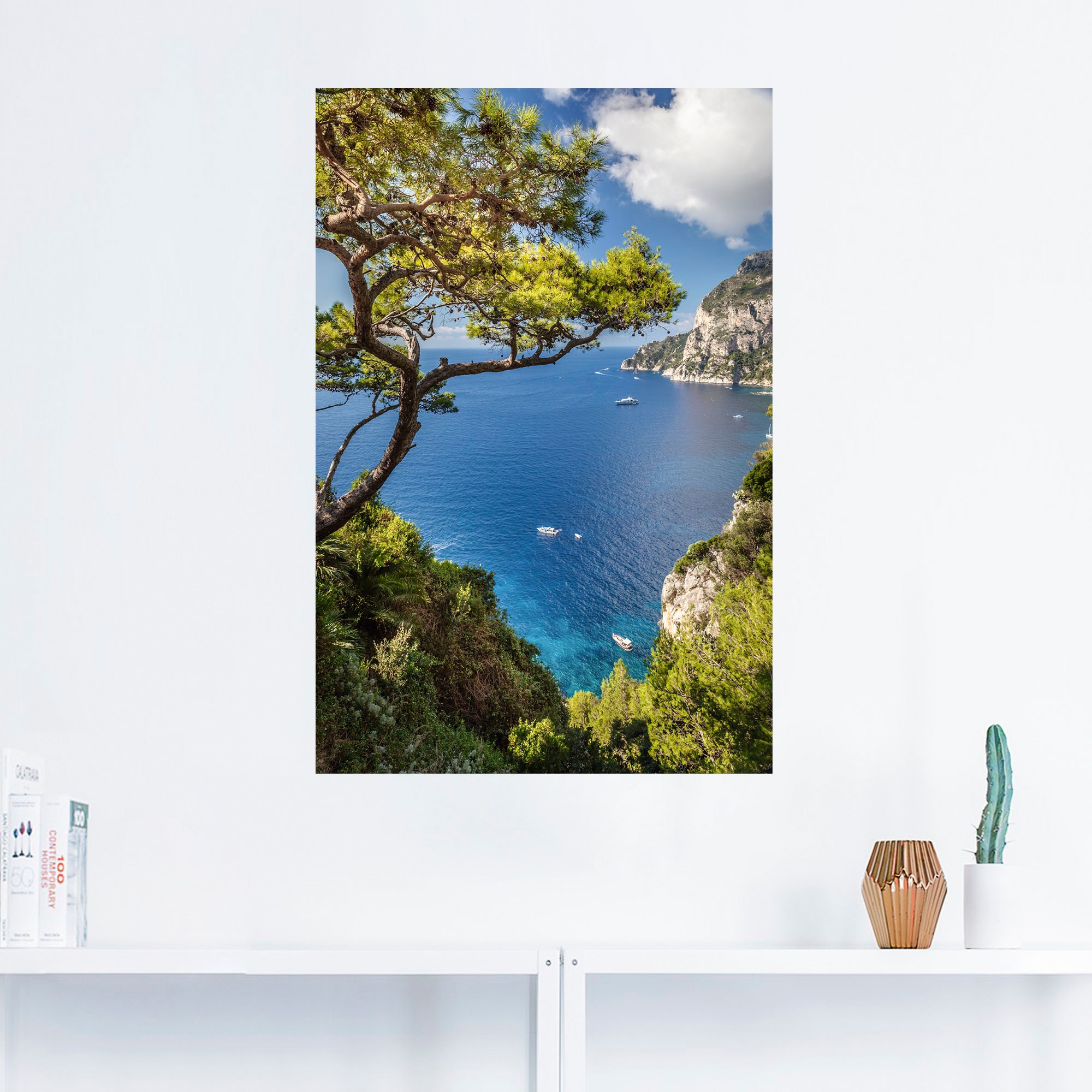 Artland Wandbild »Punta de Masullo, oder (1 St.), versch. Wandaufkleber Capri, Alubild, BAUR Poster | Leinwandbild, als Insel Größen Bilder, bestellen Meer Italien«, in