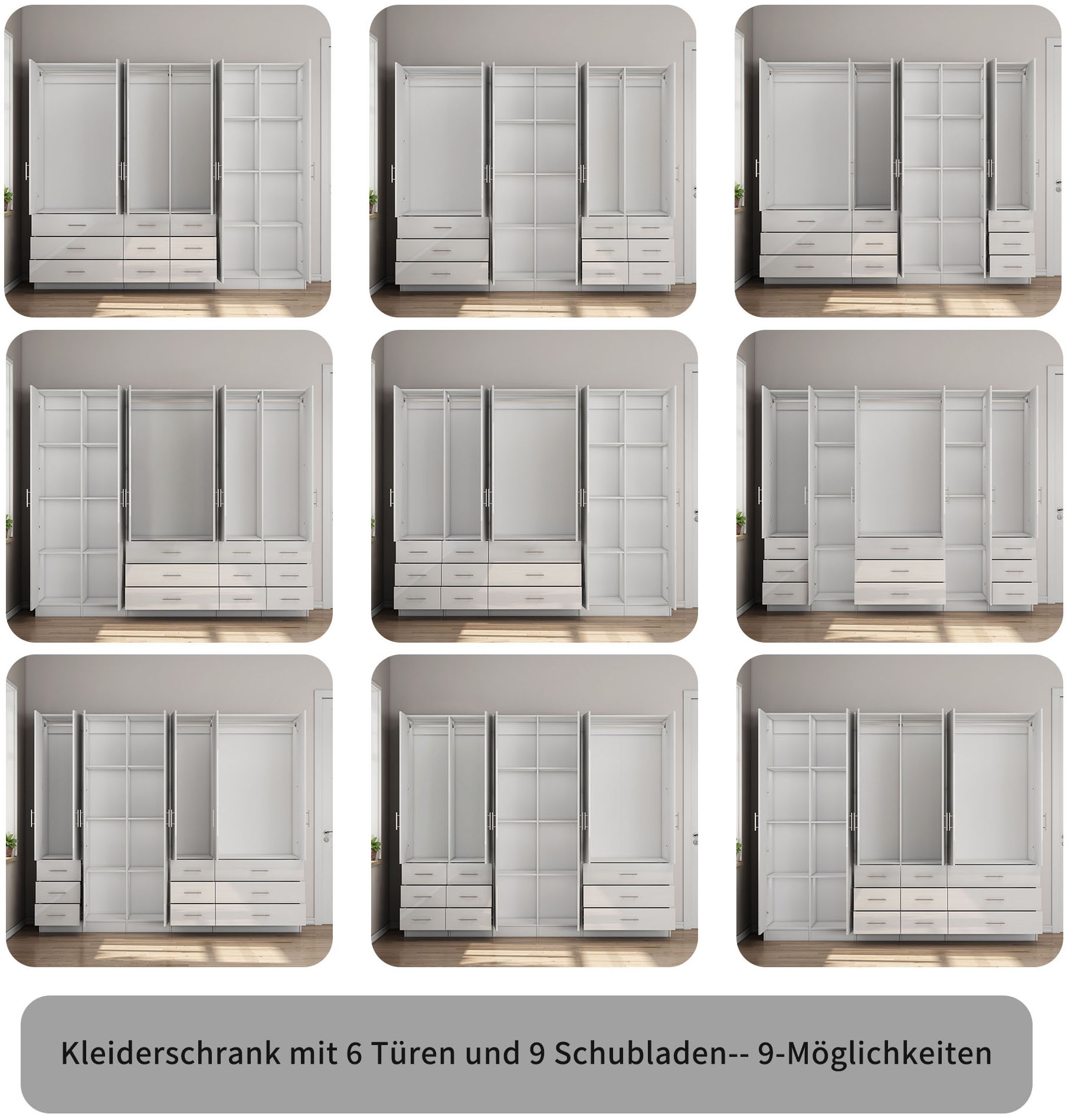 OTTO home Kleiderschrank »Trento Schlafzimmerschrank Garderobe Hochglanz Bestseller«