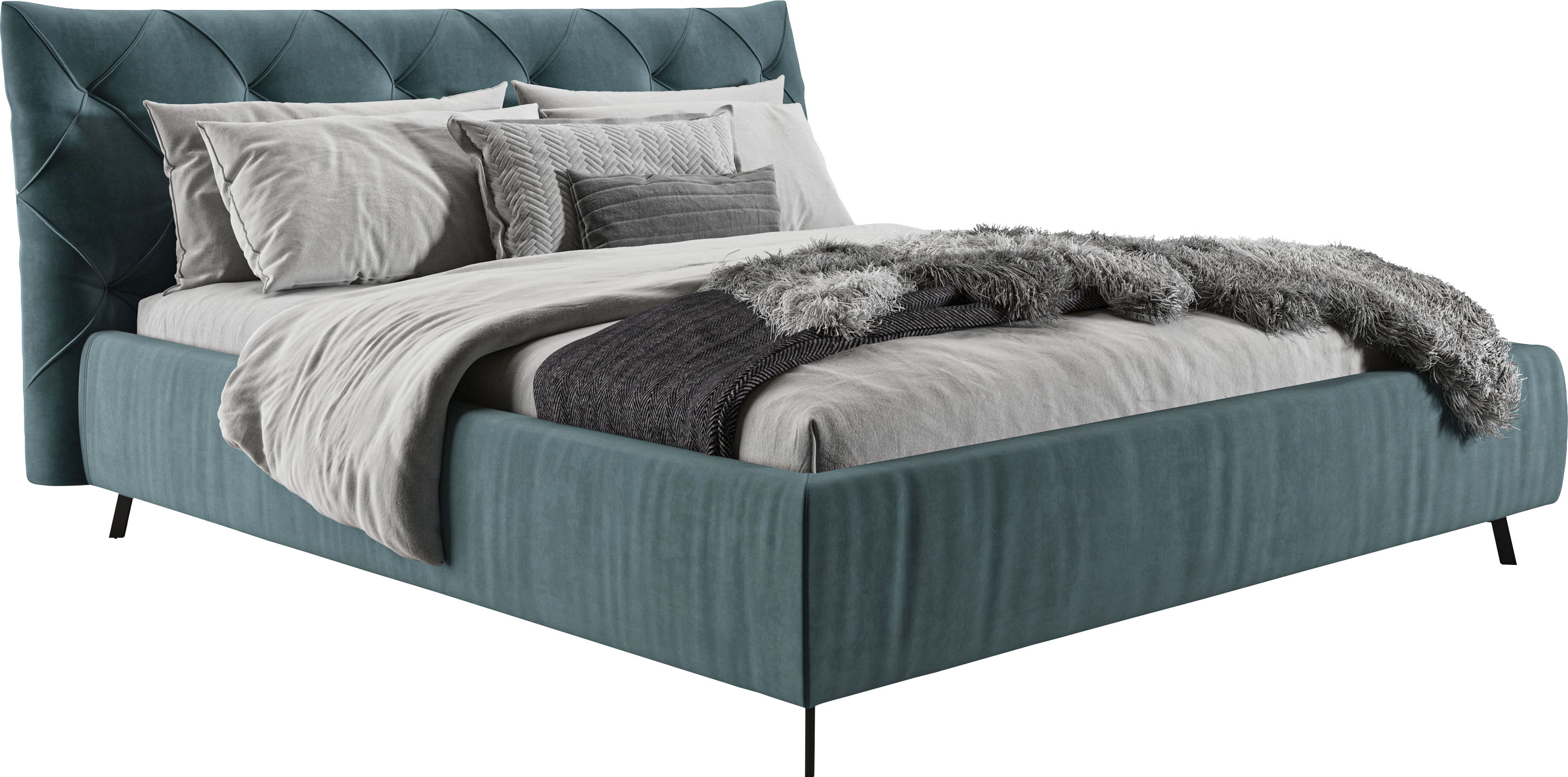 Home affaire "Elloree, in 4 Breiten bis 200cm, auch in Leder" Kopfteilhöhe 105 cm, belastbar bis 280 kg, auch in Überlänge 220cm
