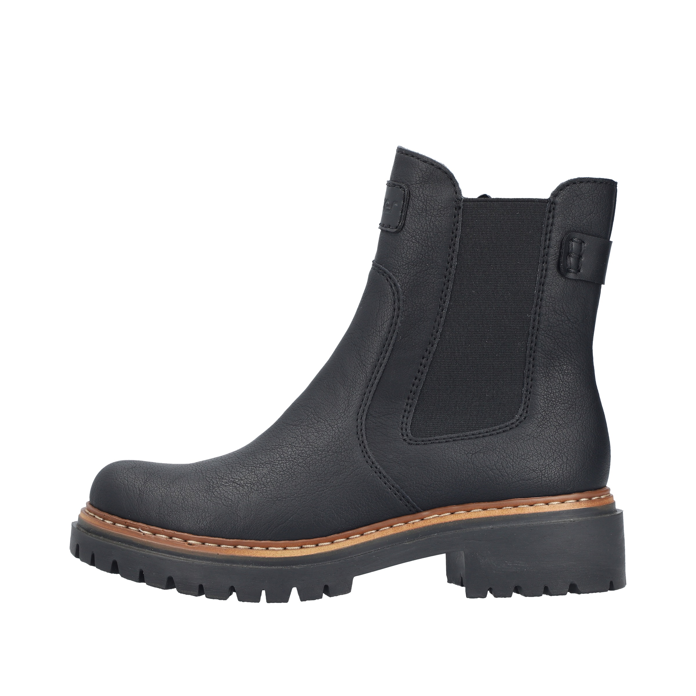 Rieker Chelseaboots  Stiefelette, Boots, markanter Laufsohle, Stretch außen, schmale Form