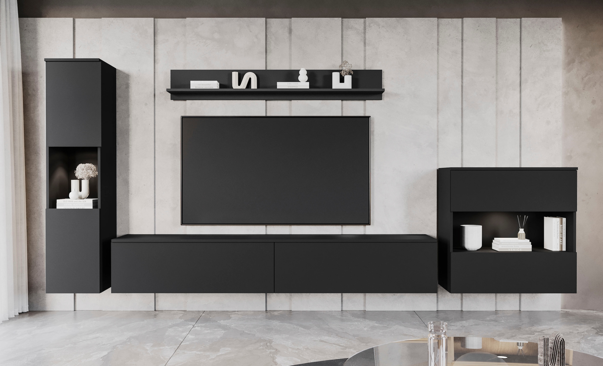 OTTO home "PARIS, Vitrine Türanschlag links/rechts wechselbar" Komplett-Set günstig online kaufen