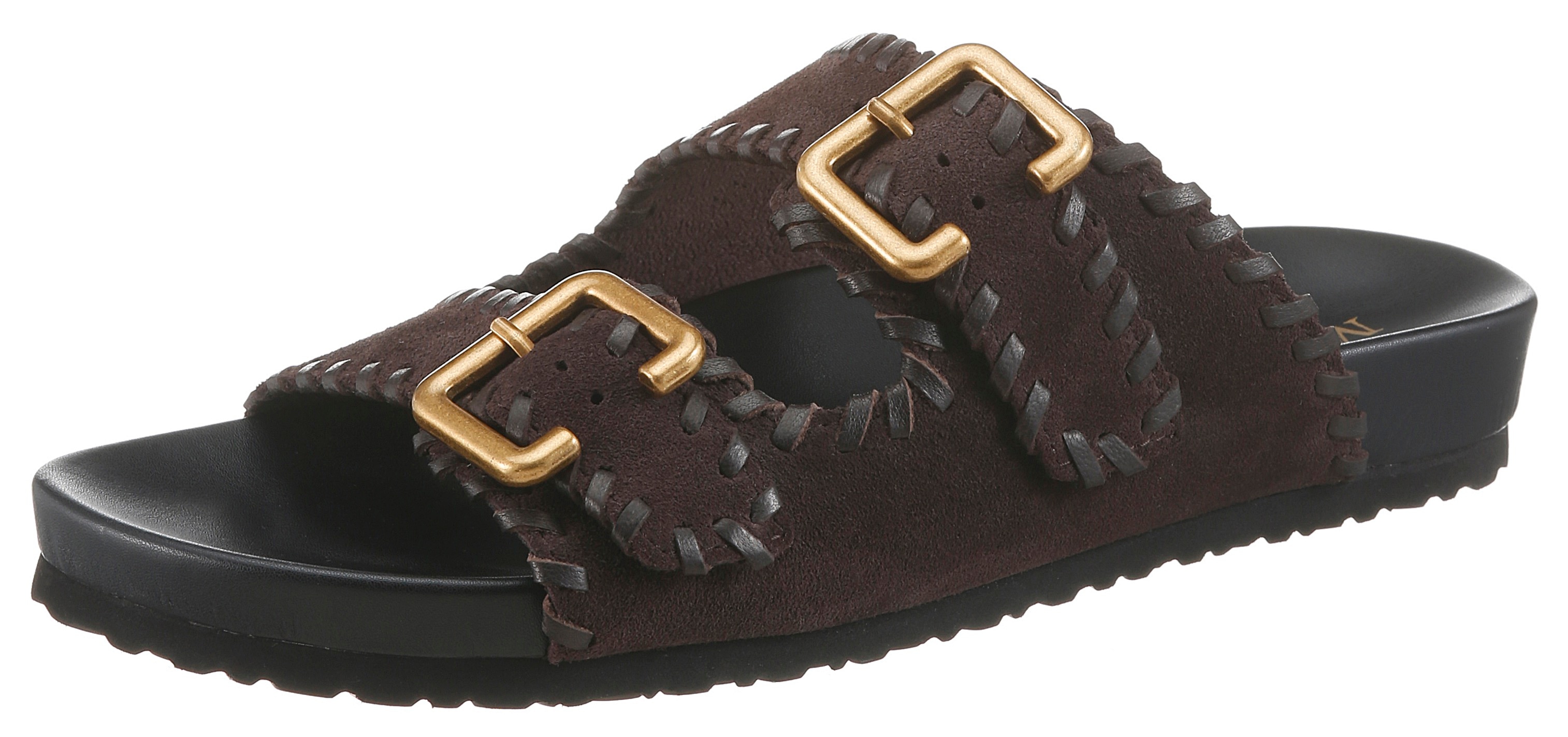 Marc OPolo Pantolette "Floria" Sommerschuh, Hausschuh, Strandschuh mit Ziernähten