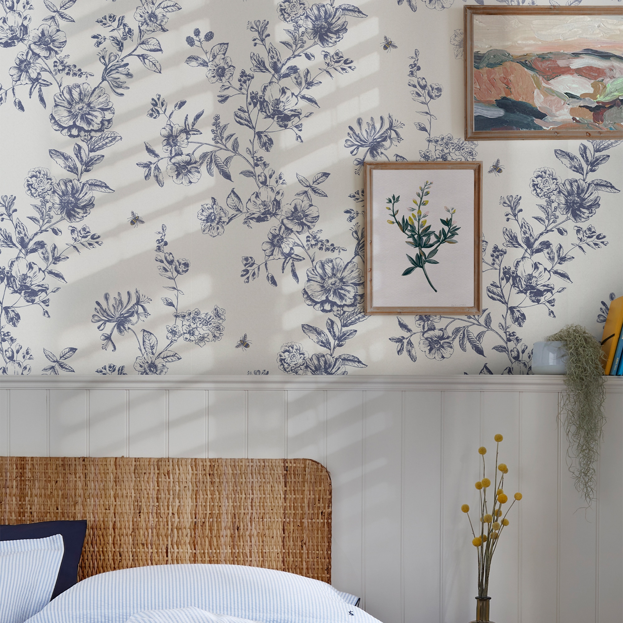Joules Vliestapete "Honey Floral" geblümt glatt Design Tapeten