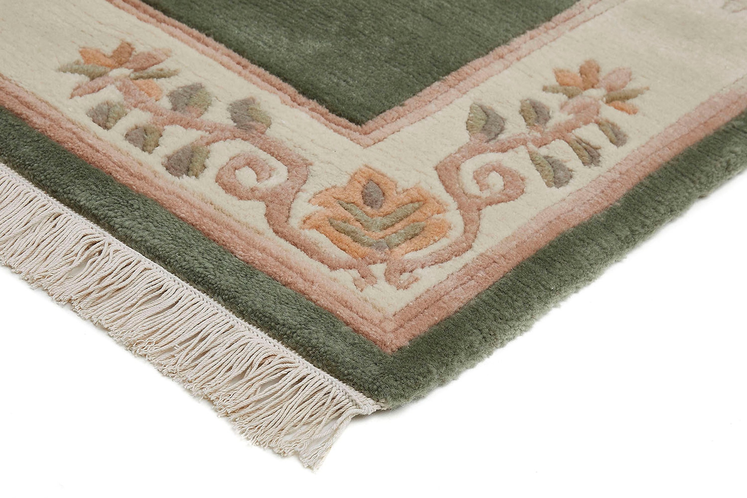 LUXOR living Wollteppich »Adour«, rechteckig, 18 mm Höhe, reine Wolle, handgeknüpft, mit Bordüre und Fransen, Wohnzimmer