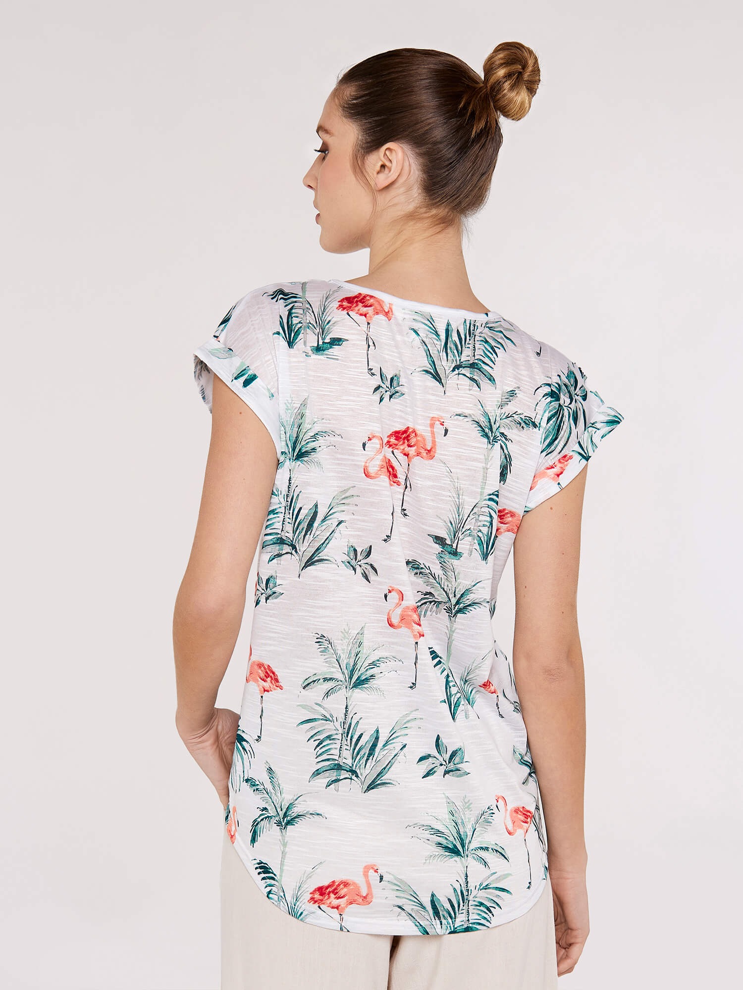 Apricot T-Shirt »Flamingo Palms Oasis Slub Top« 1