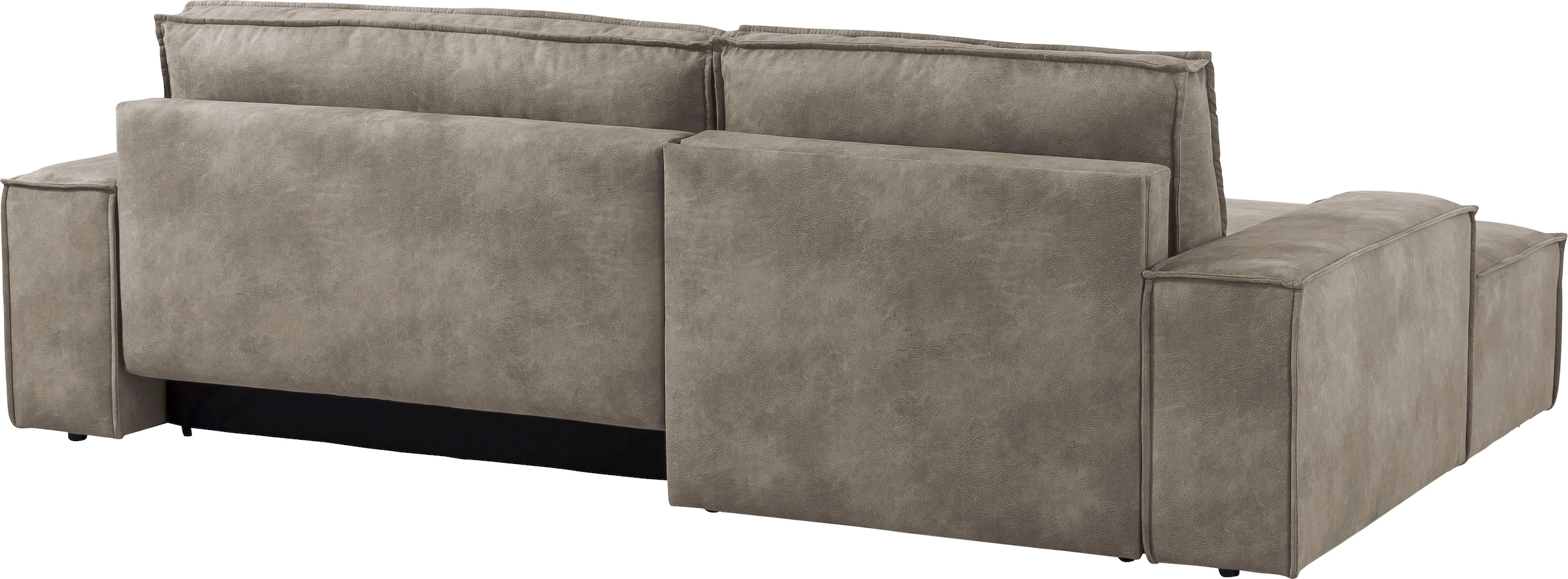 Home affaire Ecksofa SHERWOOD Schlafsofa 267 cm, L-Form, Schlaffunktion mit Bettkasten (210x136 cm), Cord, Vintage, Samtvelours