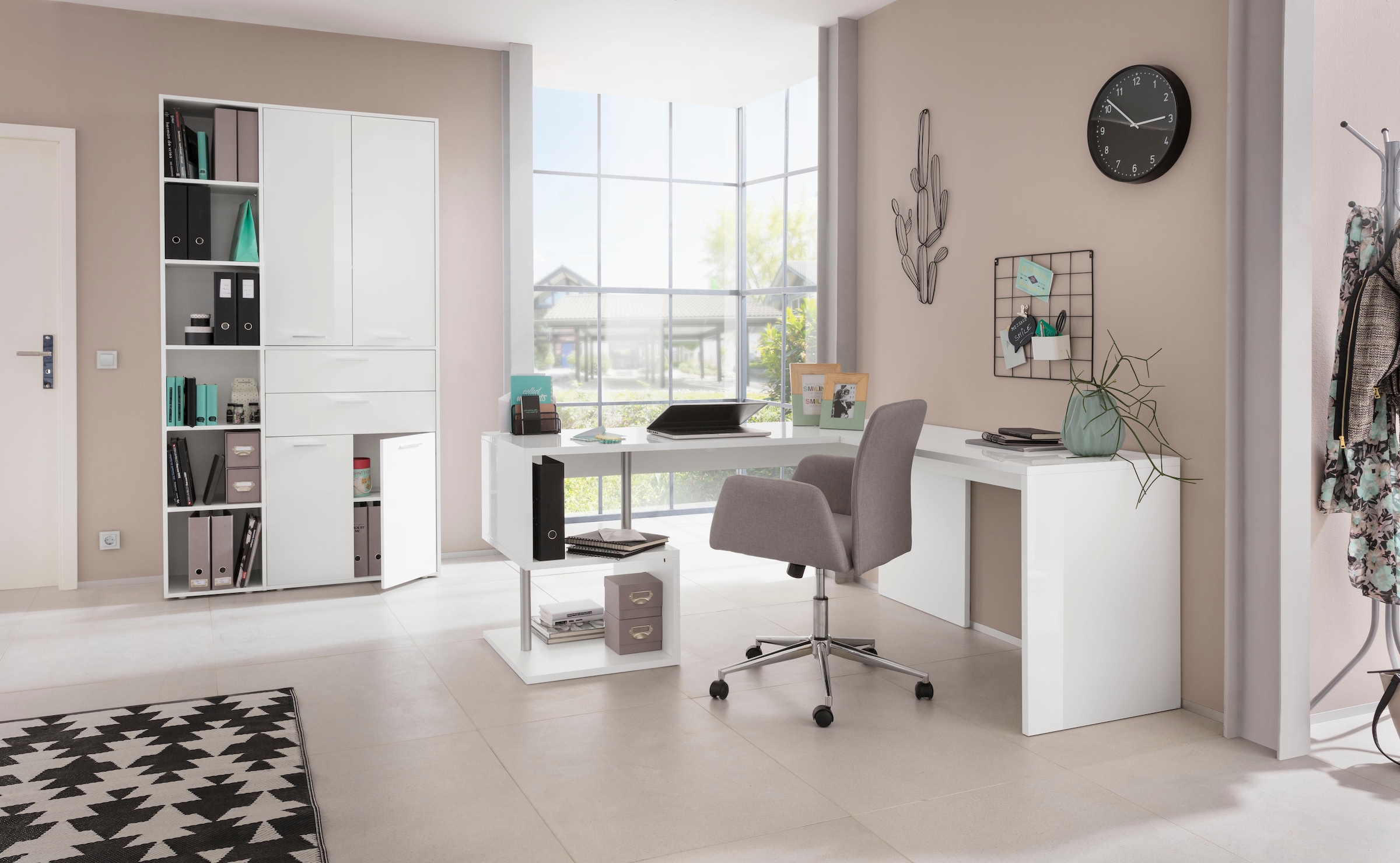 INOSIGN Eckschreibtisch »Esse, Schreibtisch im modernen Design«, mit oder ohne Monitoraufsatz Breite 180/160 cm, "Made in Italy"
