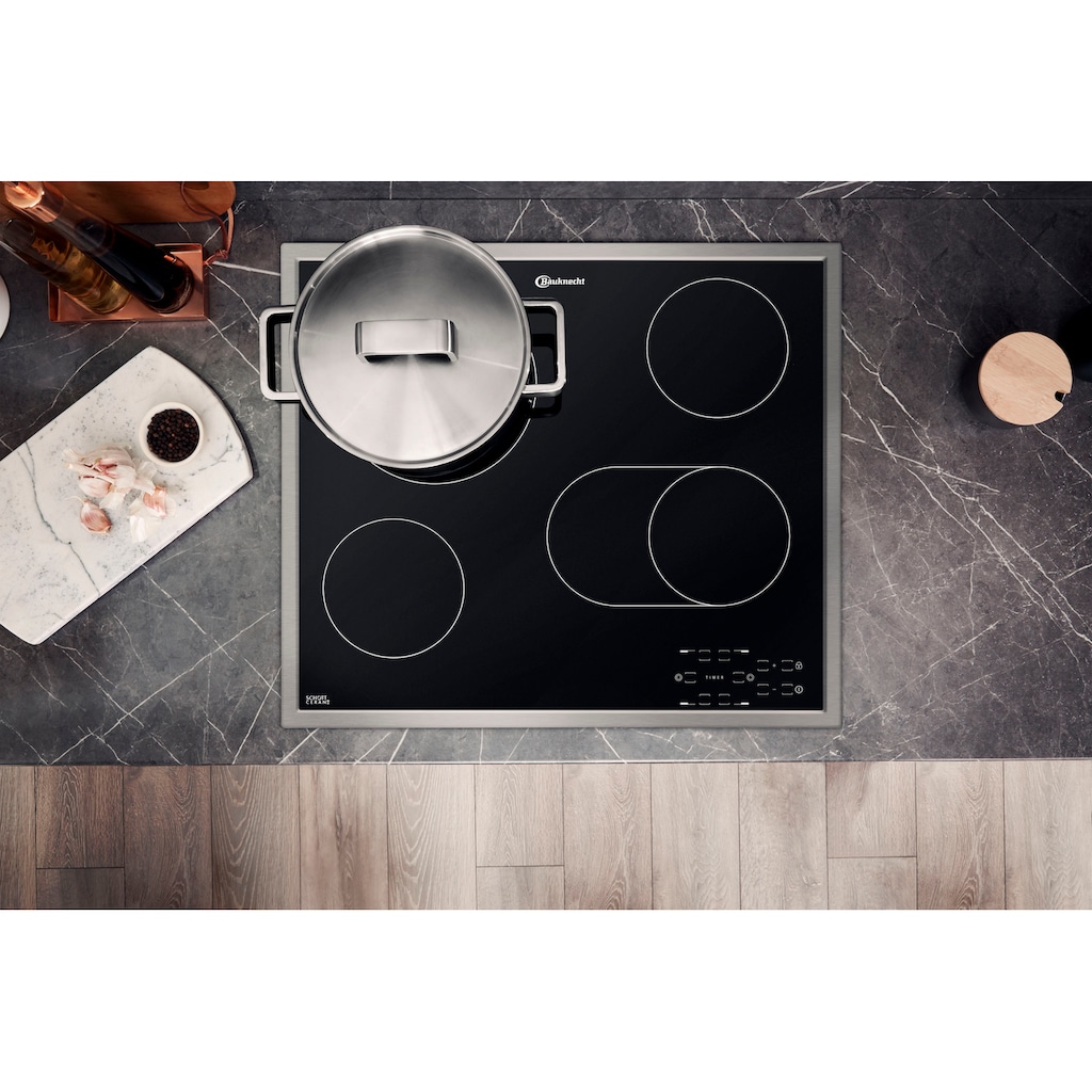 BAUKNECHT Backofen-Set »BAKO4 HR6 BLACK«, BIR4 DH8FS2 ES, mit 2-fach-Teleskopauszug, Hydrolyse, (Set)