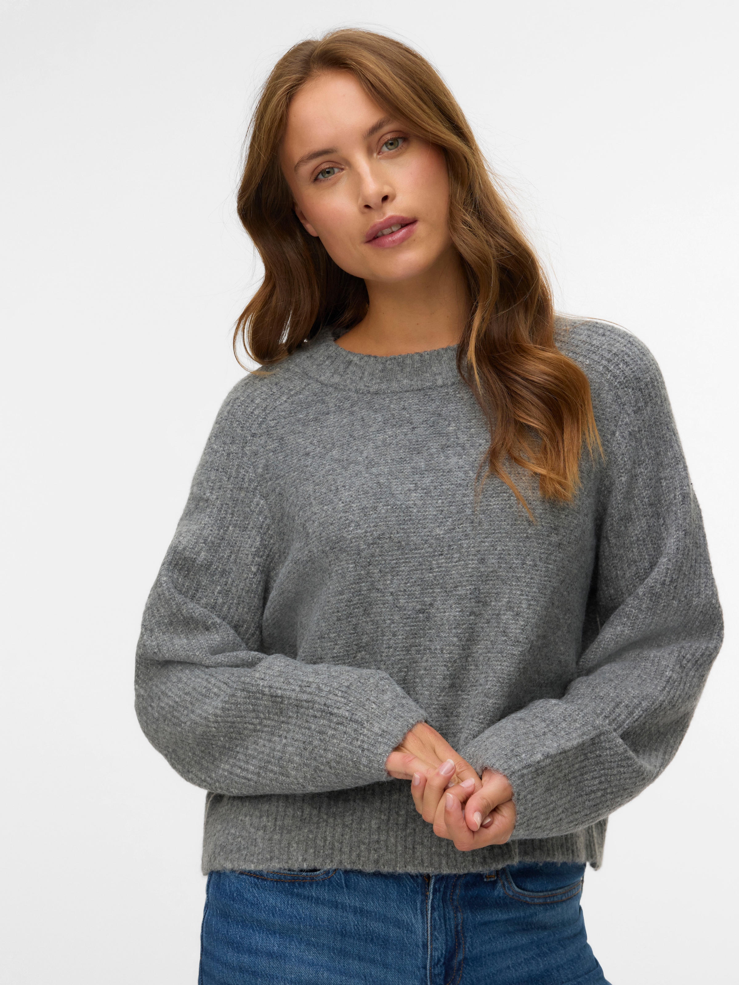Vero Moda Strickpullover "VMBANG LS O-NECK PULLOVER BOO" günstig online kaufen