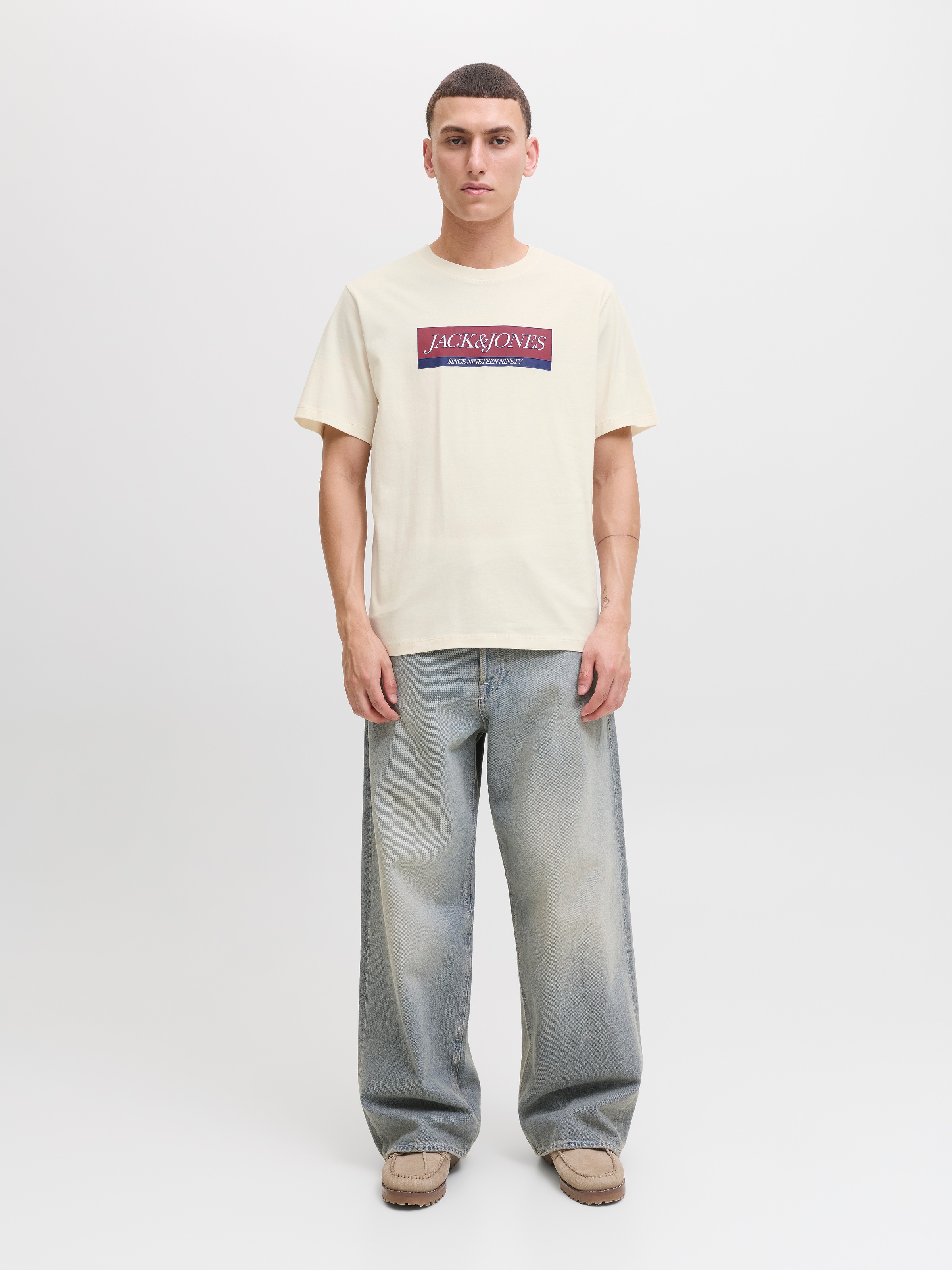 Jack & Jones T-Shirt »JORINWOOD BLOCK BRANDING TEE SS CN«