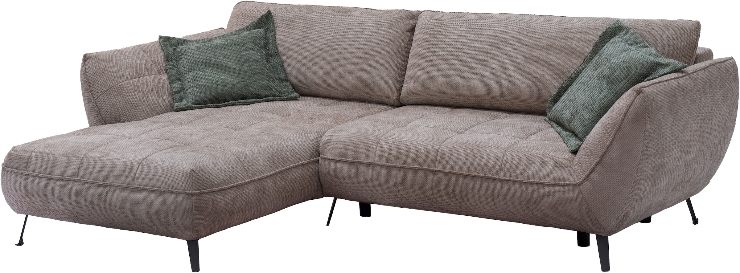 exxpo - sofa fashion Ecksofa »Samoa, bequem und modern, mit Easy-Lift-Bettfunktion, L-Form«, Ecksofa Samoa, inkl. Bettfunktion, Bettkasten und Rückenkissen
