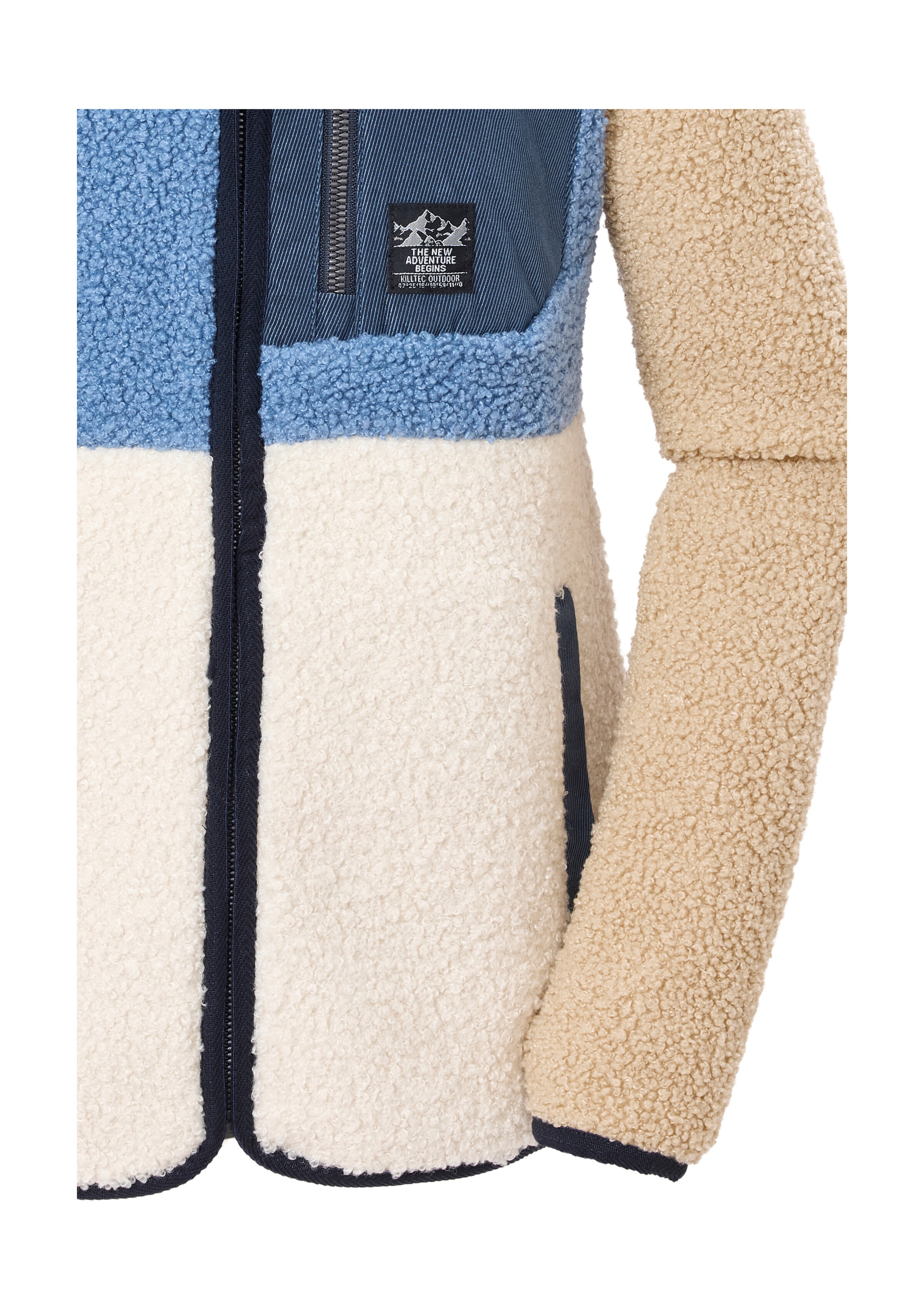 Killtec Fleecejacke »KOW 141 GRLS FLC JCKT« Weiche Sherpa Fleecejacke mit Kinnschutz und Stauraum