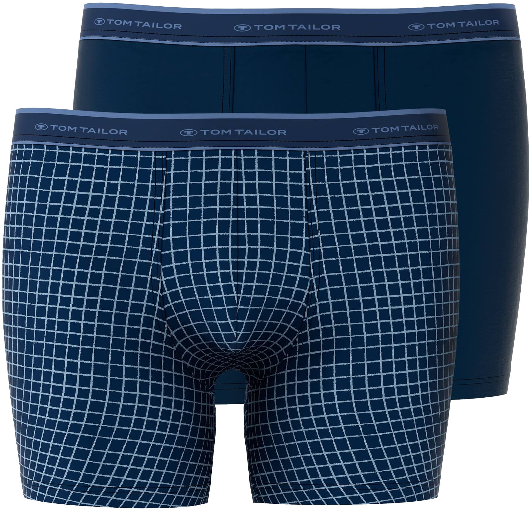 TOM TAILOR Langer Boxer, (2er-Pack), mit Logobund