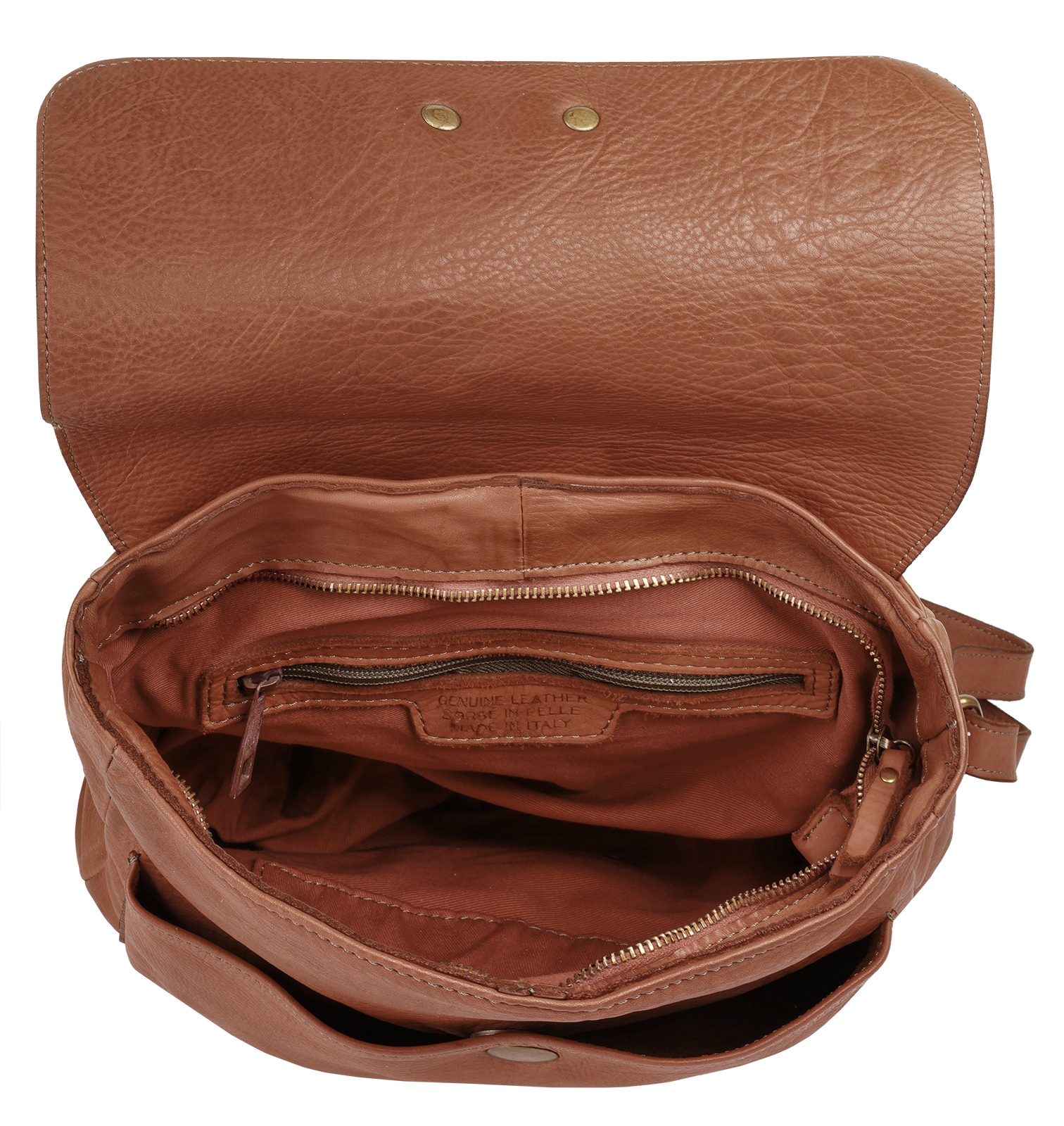 Samantha Look Cityrucksack, Echt Leder, Made in Italy