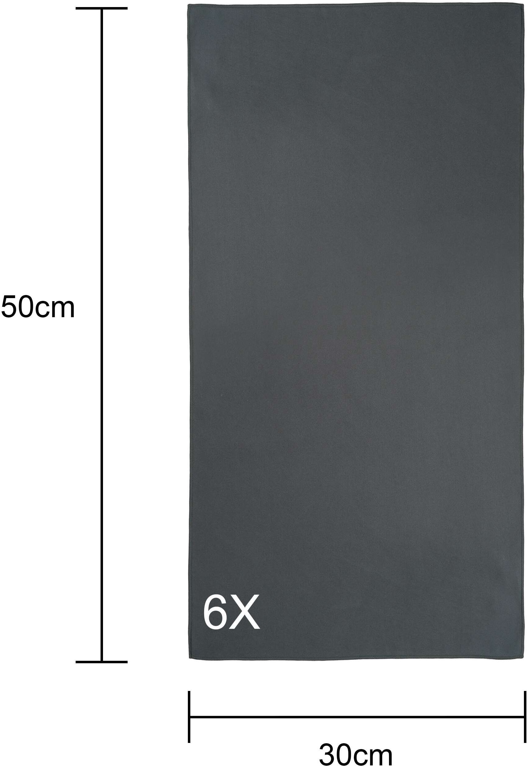 OTTO home Handtücher »Leoa, diverse Größen, Sporthandtuch, Reisehandtuch, Strandtuch« sehr leicht, kompakt, schnelltrocknend, Mikrofaser mit Kontrastnaht