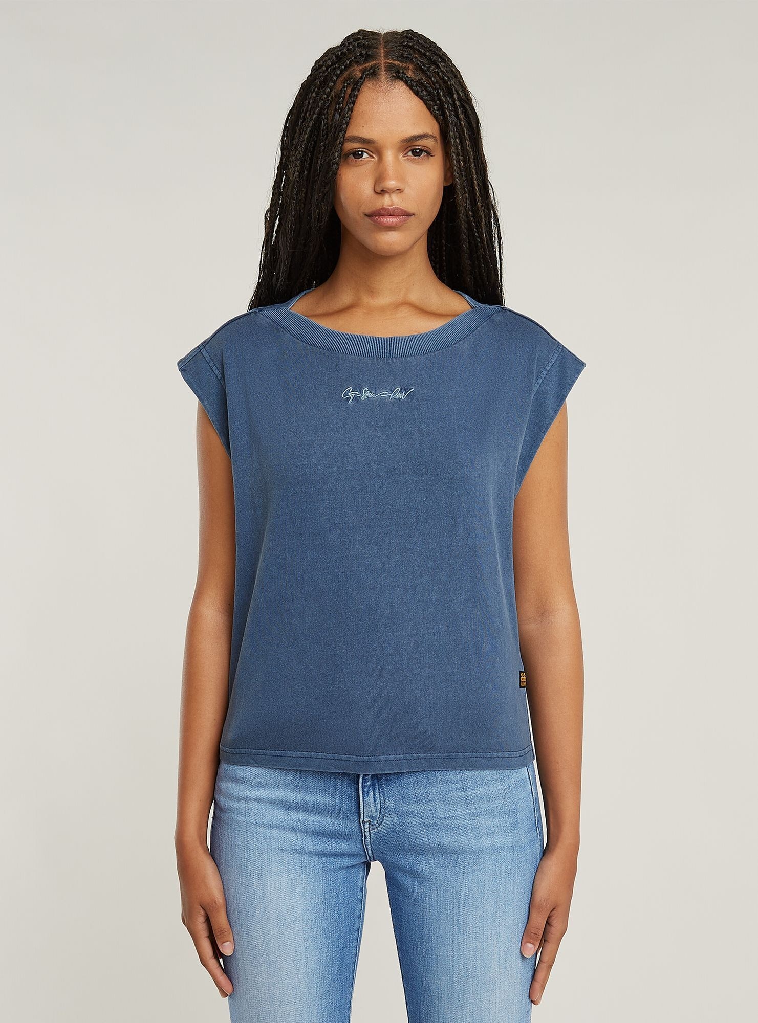 G-STAR T-Shirt "Mini G-Script Logo Overdyed Top" günstig online kaufen