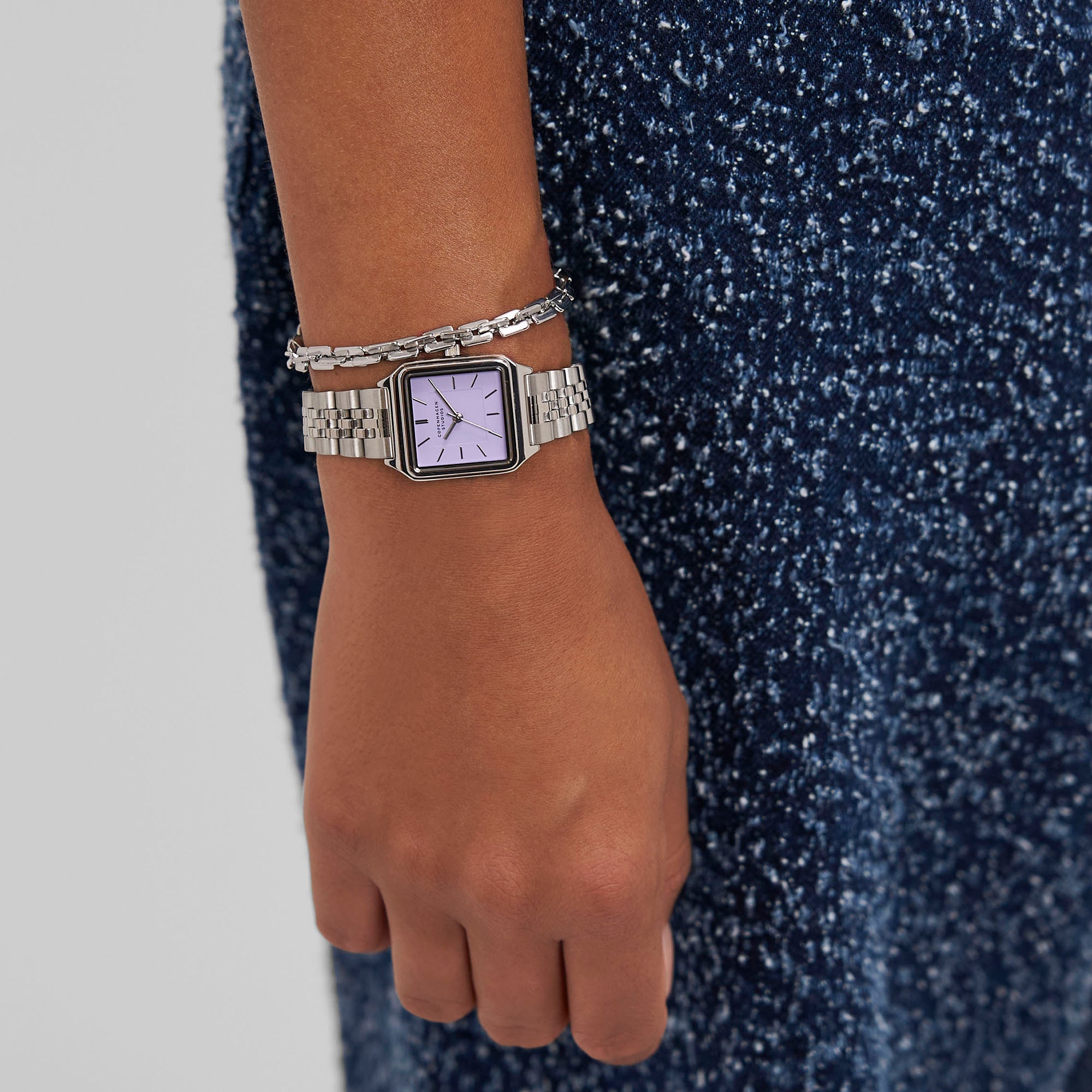 Copenhagen Studios Quarzuhr »Vintage Square Watch« Armbanduhr, Damenuhr, Edelstahlarmband, analog