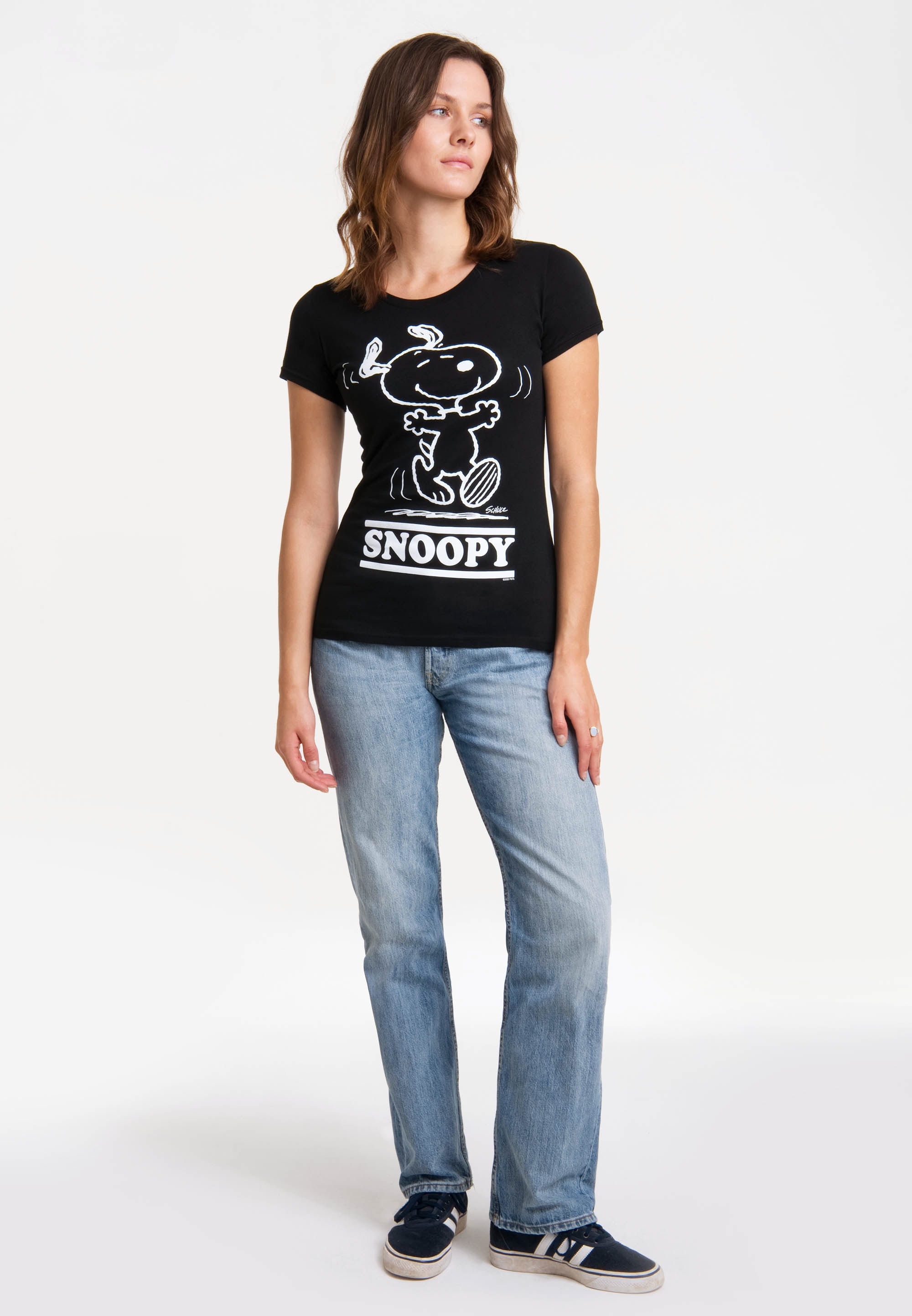 LOGOSHIRT T-Shirt »Snoopy - Happy«, mit lizenziertem Original-Print