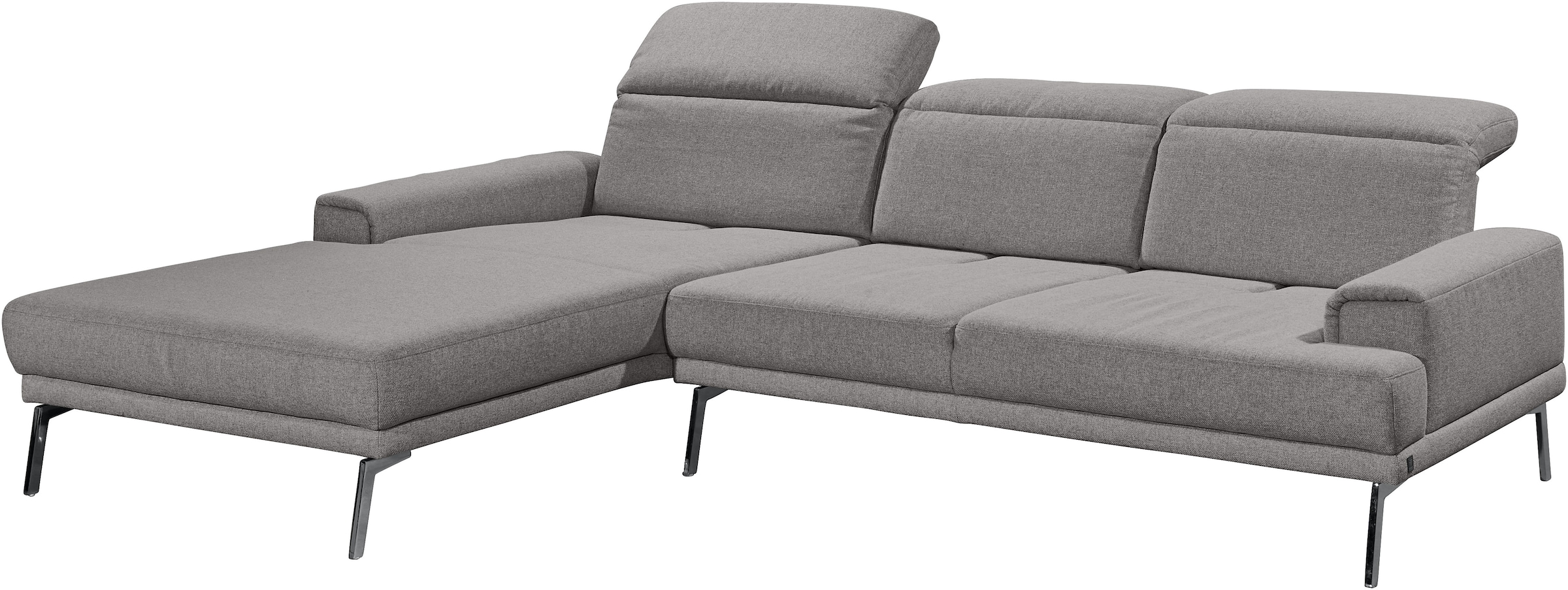 Musterring Ecksofa »MR 4580«, mit Kopf- und Sitztiefenverstellung, Metallfuß chrom, 288 x 193/220cm