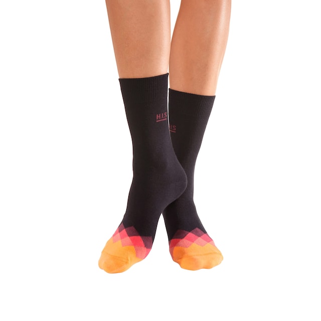 H.I.S Socken (7 Paar) mit tollen Farbmuster an der Spitze | BAUR