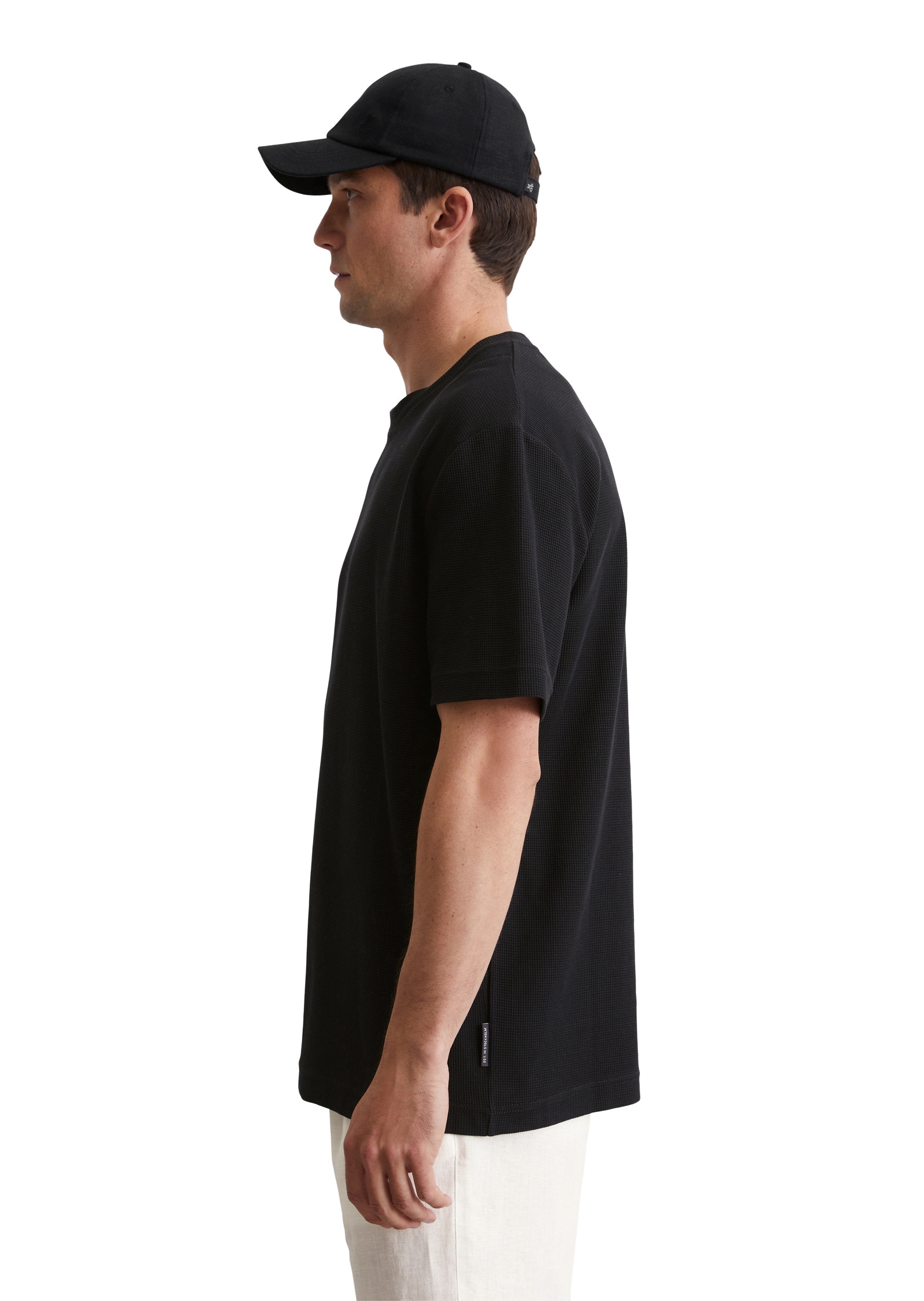 Marc O'Polo T-Shirt »mit feiner Waffelstruktur«