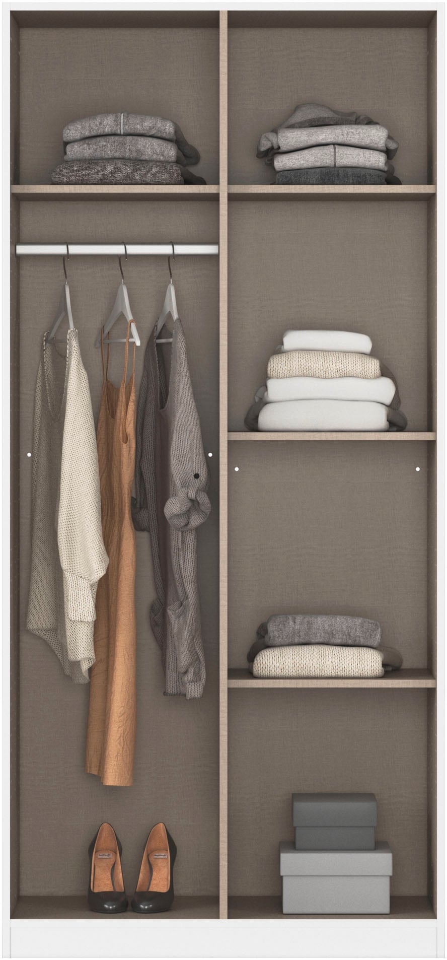 rauch Kleiderschrank »Schrank Garderobe Garderobenschrank Putzschrank Wäscheschrank BERGHEIM« Breite/Höhe/Tiefe: 91/197/54 cm,  viel Stauraum, abschließbar mit gesamt 4 Schlüsseln, MADE IN GERMANY