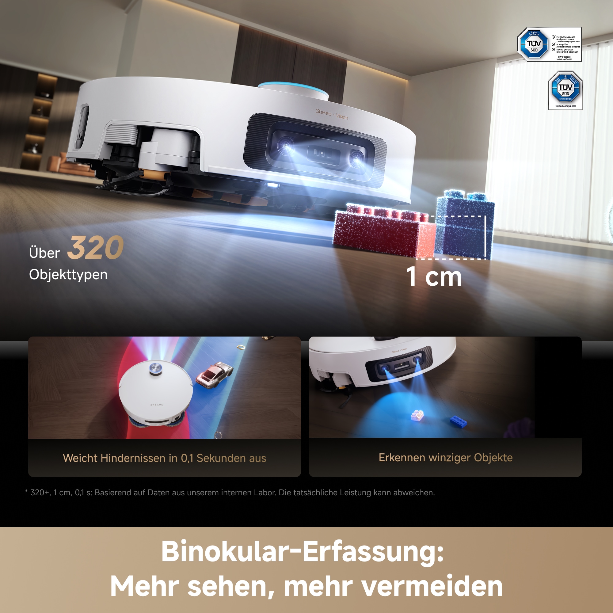 Dreame Saugroboter »X60 Pro Ultra Complete« 42.000 Pa , Multi-Wischmopp, KI-Dual-Kamera