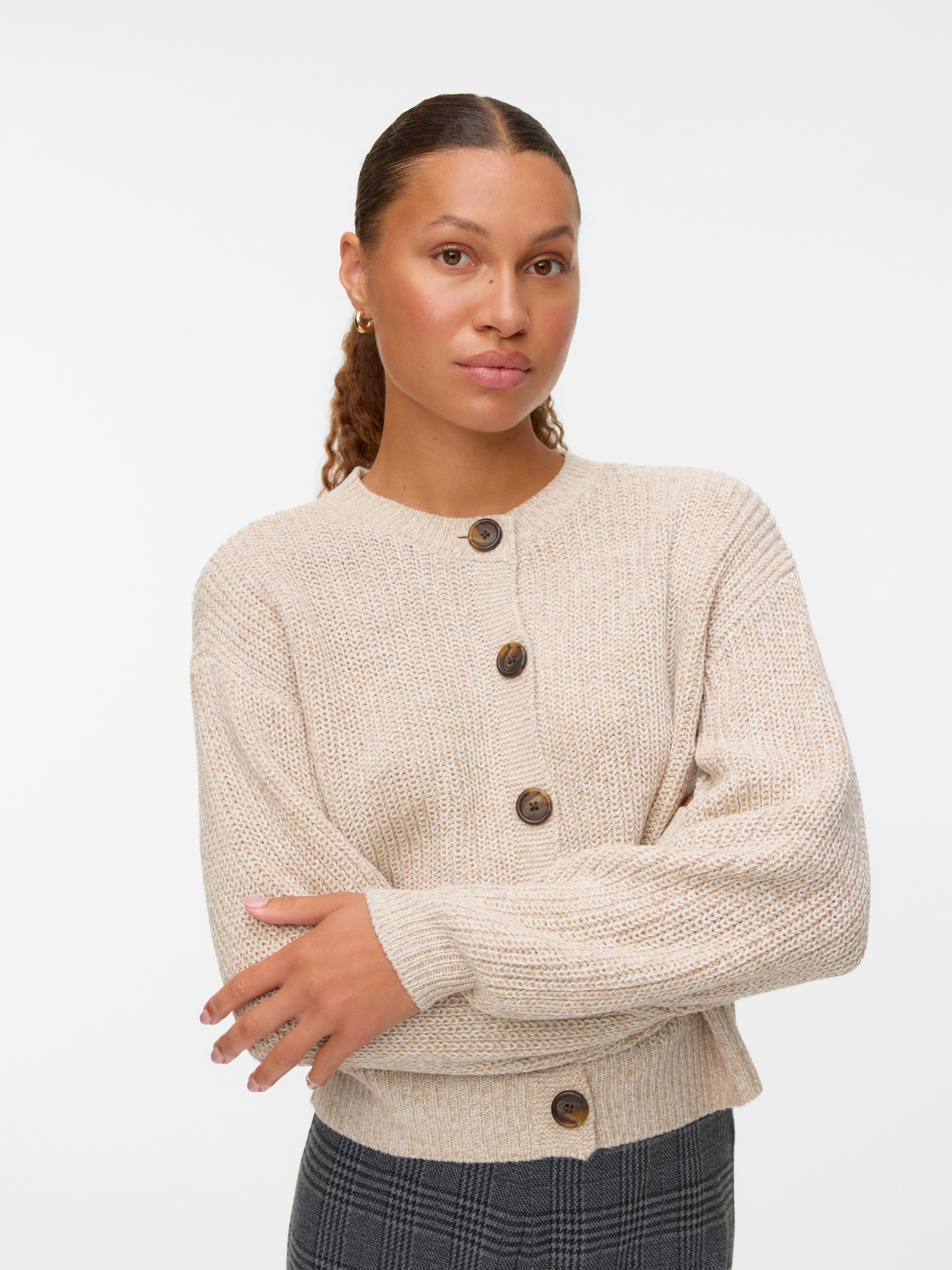 Vero Moda Strickjacke "VMLEA LS O-NECK CARDIGAN NOOS" günstig online kaufen