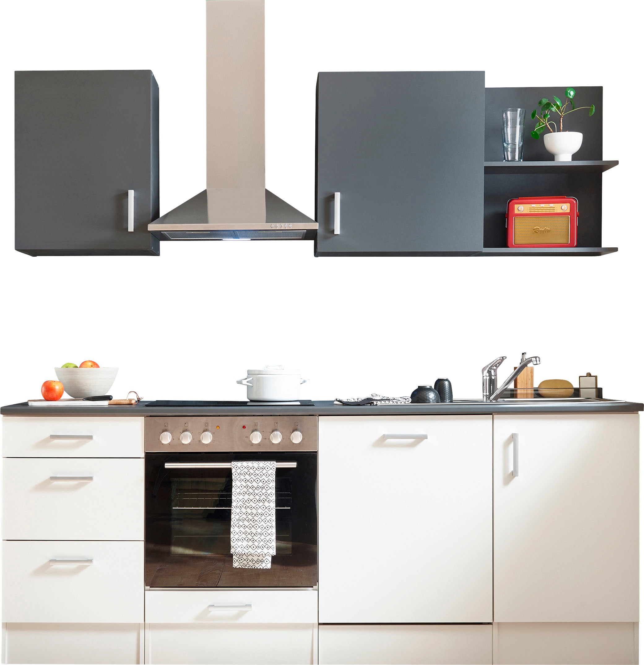 Küchenzeile E-Geräten, by 220 Breite mit bestellen Balculina | BASIC BAUR cm »Corner«,