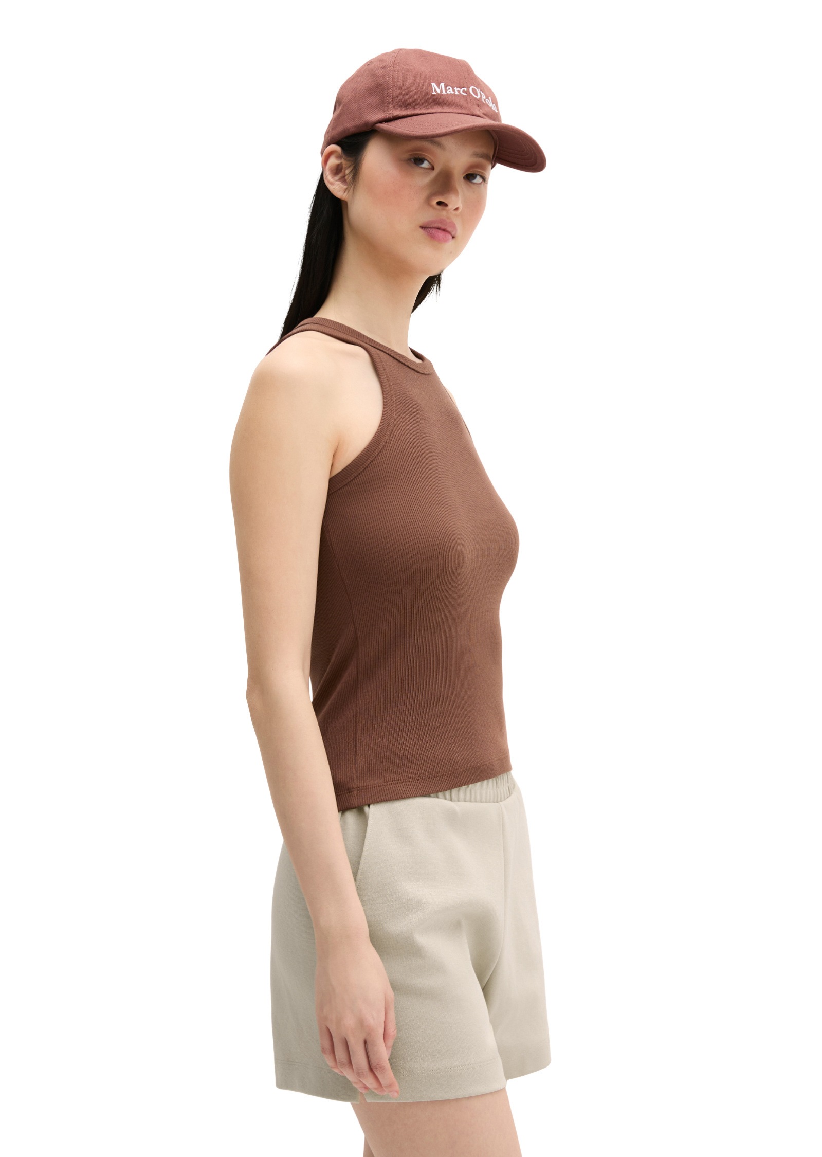Marc O'Polo T-Shirt »aus elastischem Rippjersey«