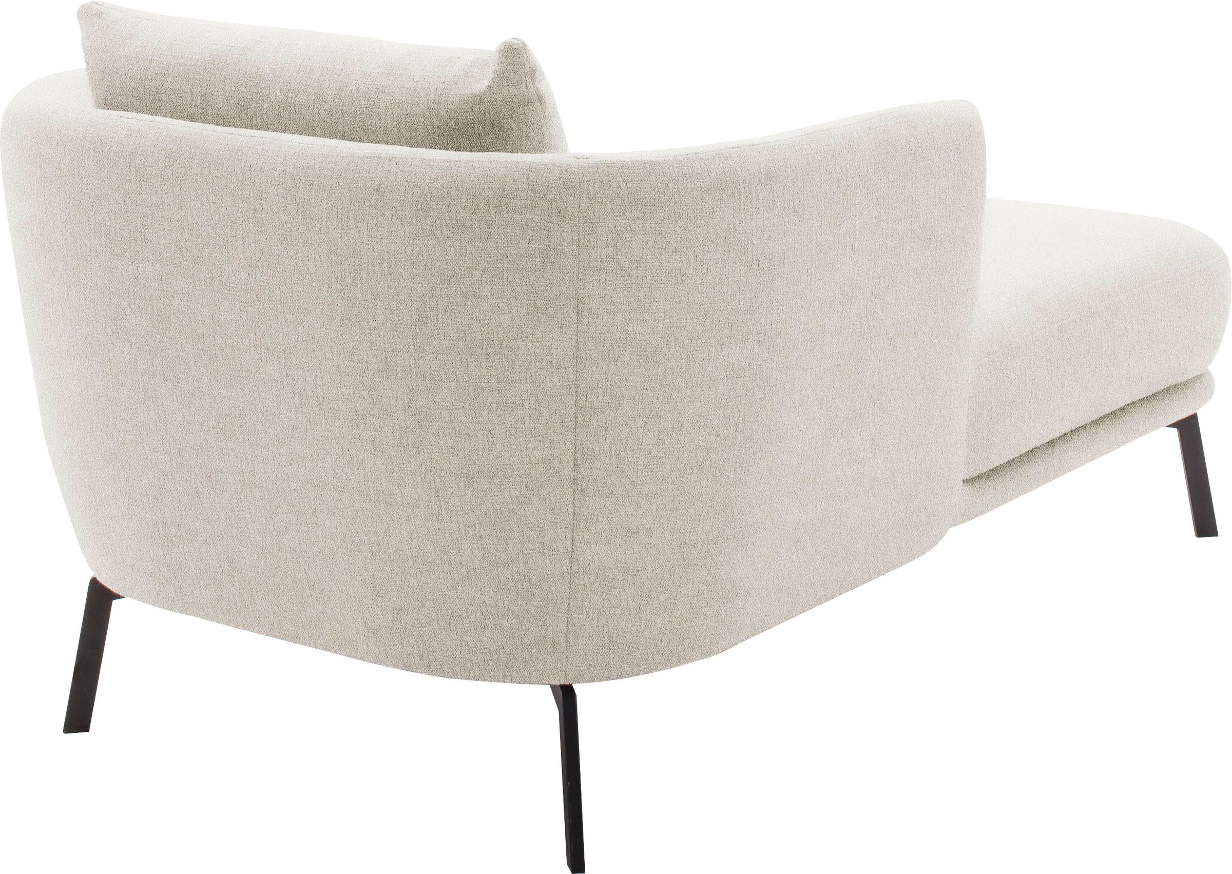 SCHÖNER WOHNEN-Kollektion Chaiselongue »Pearl - 5 Jahre Hersteller-Garantie, auch in Bouclé«, Maße (B/H/T): 101/71/161 cm, Füße aus Metall