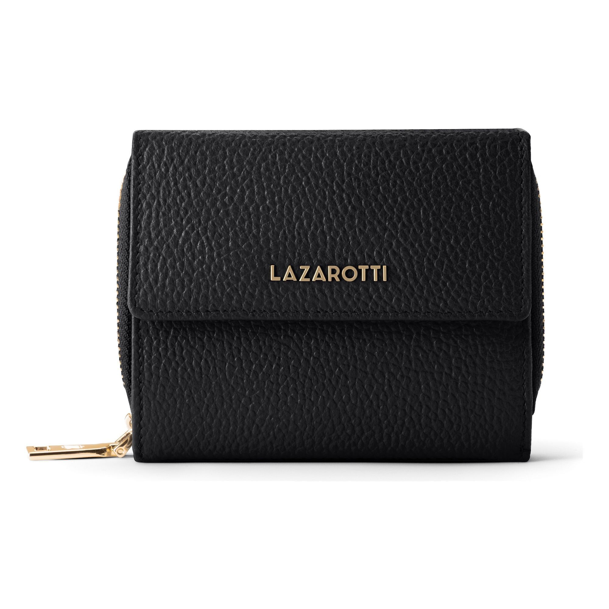 Lazarotti Geldbörse "Bologna Leather Zip-Around Geldbörse Leder 12 cm"