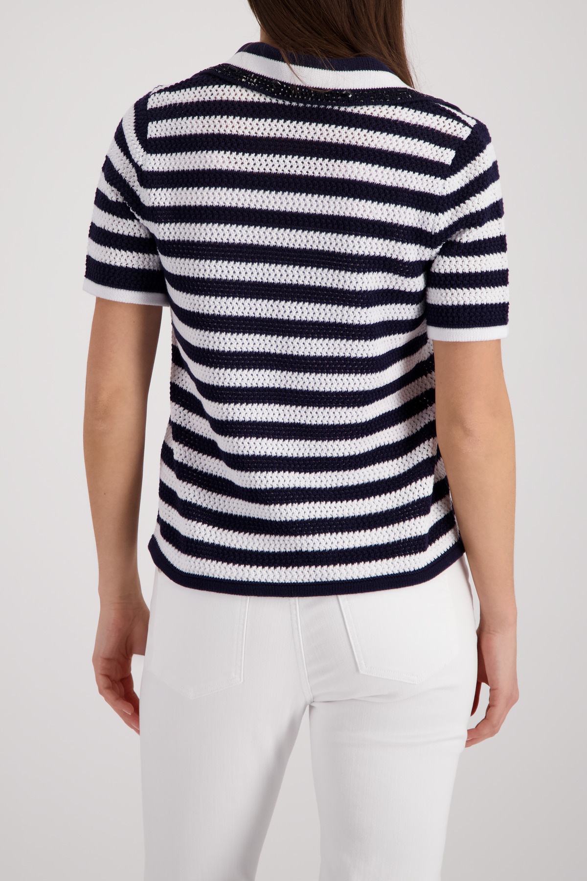 Monari Ajourpullover Regular fit mit Strasssteinen