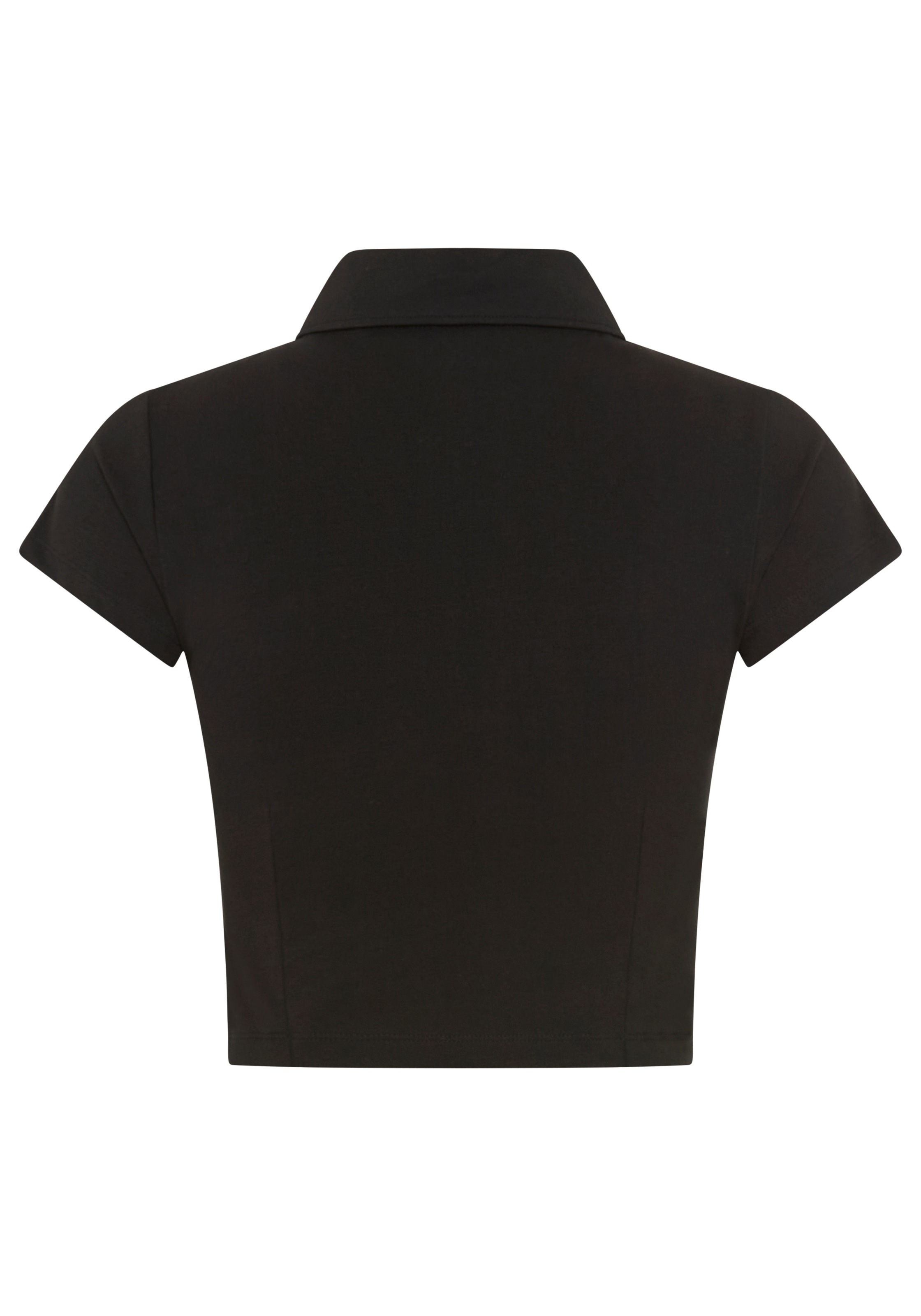 HUGO Blue Kurzarmshirt "Dastaja" mit Kragen & cropped, in verkürzter Länge günstig online kaufen