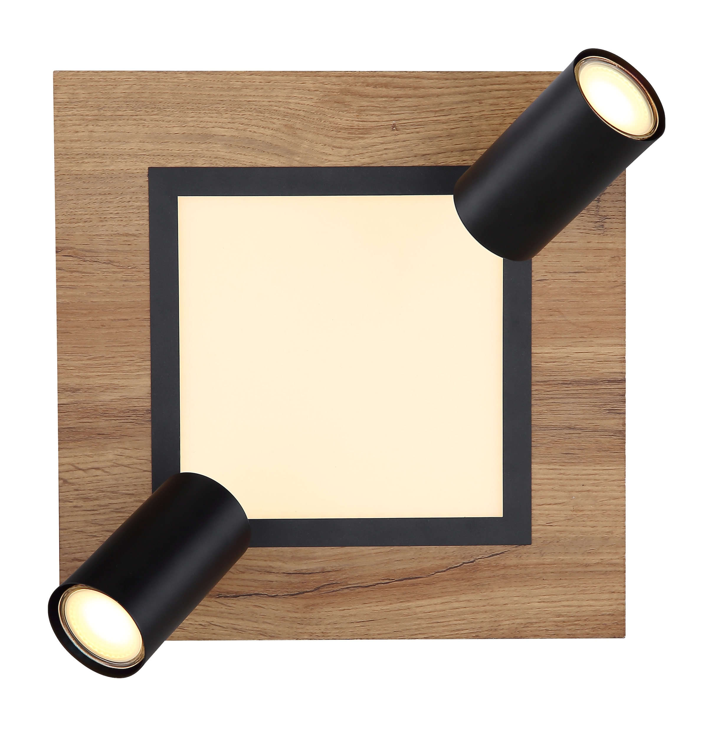 GLOBO LIGHTING LED Deckenleuchte »ULLA«, Leuchtmittel LED-Modul | LED fest integriert, Deckenlampe/Wohnzimmer/Schlafzimmer/modern/Holz