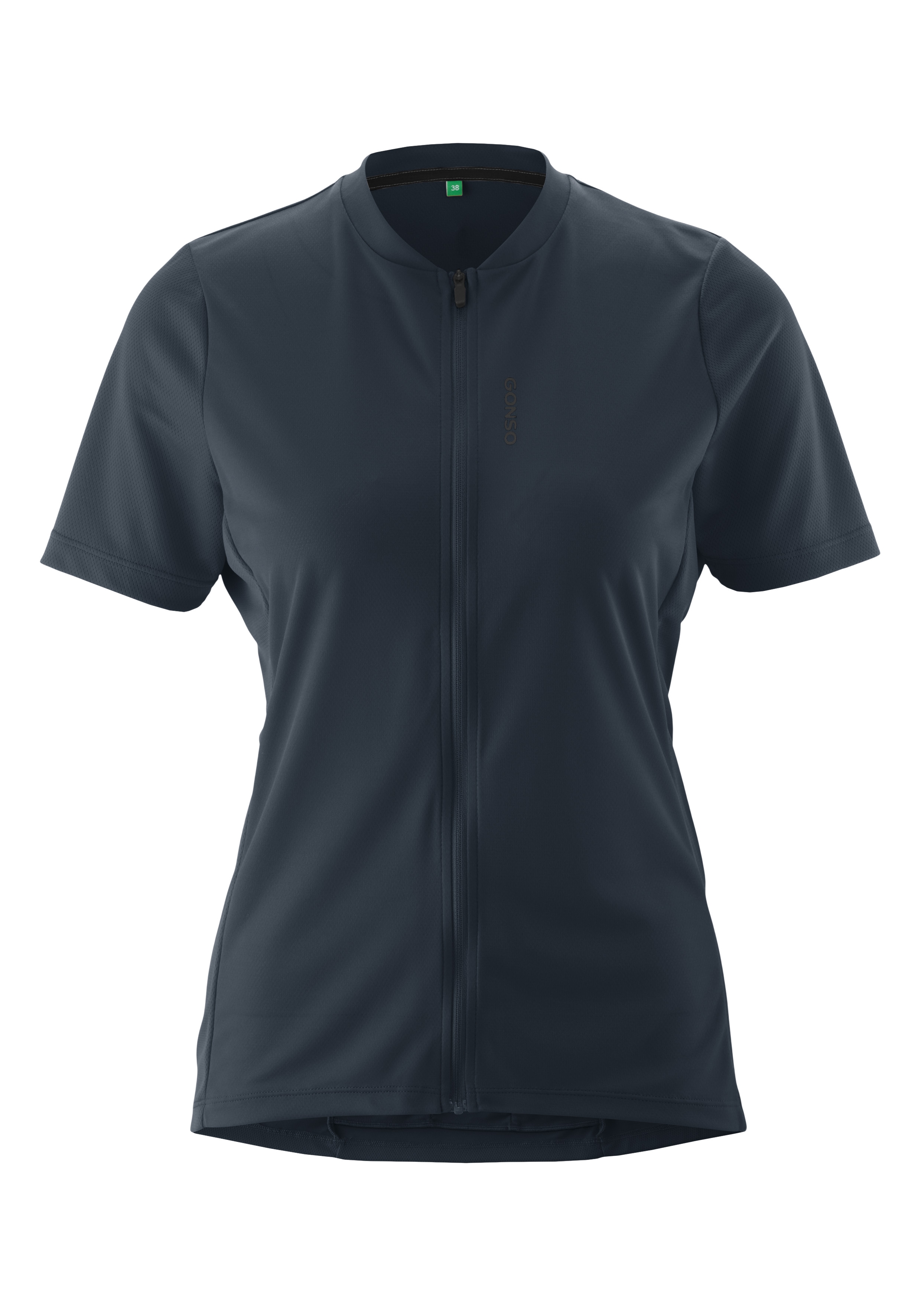 Gonso Radtrikot "SITIVO Jersey Green W" Damen Fahrradtrikot kurzarm, Half-Zip Trikot mit Rückentasche