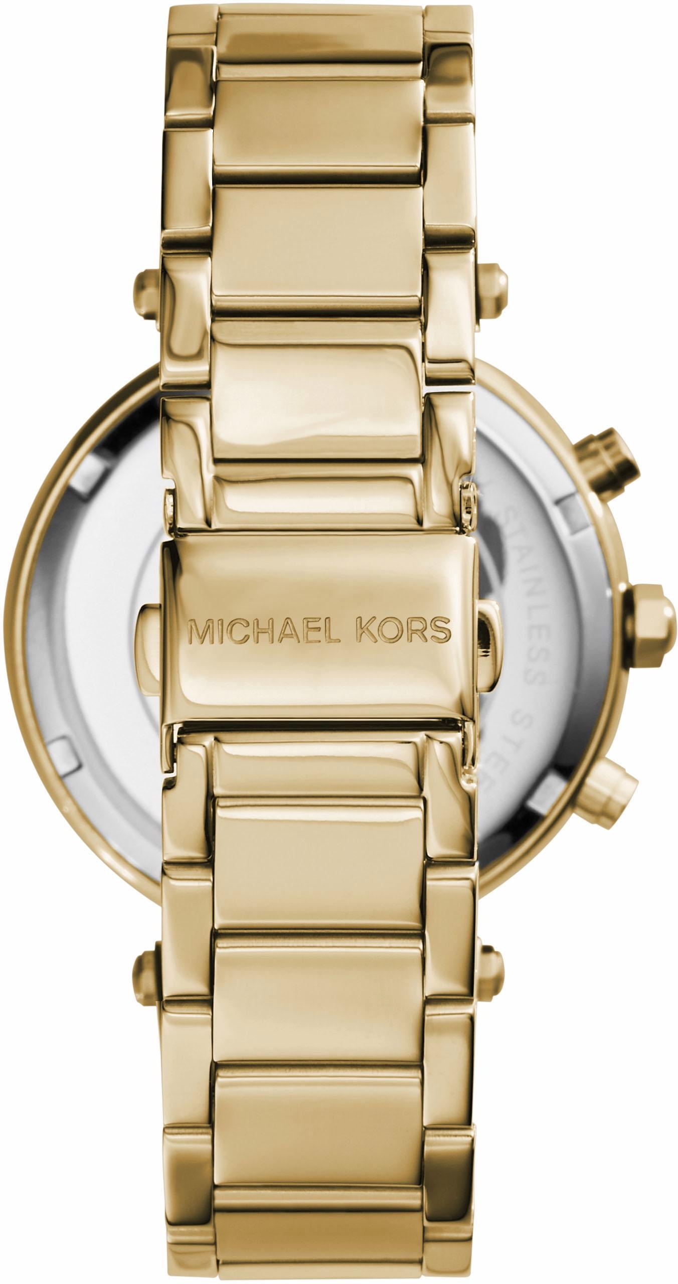 MICHAEL KORS Chronograph »PARKER, MK5354«, Quarzuhr, Armbanduhr, Damenuhr, Stoppfunktion, 12/24-Std.-Anzeige