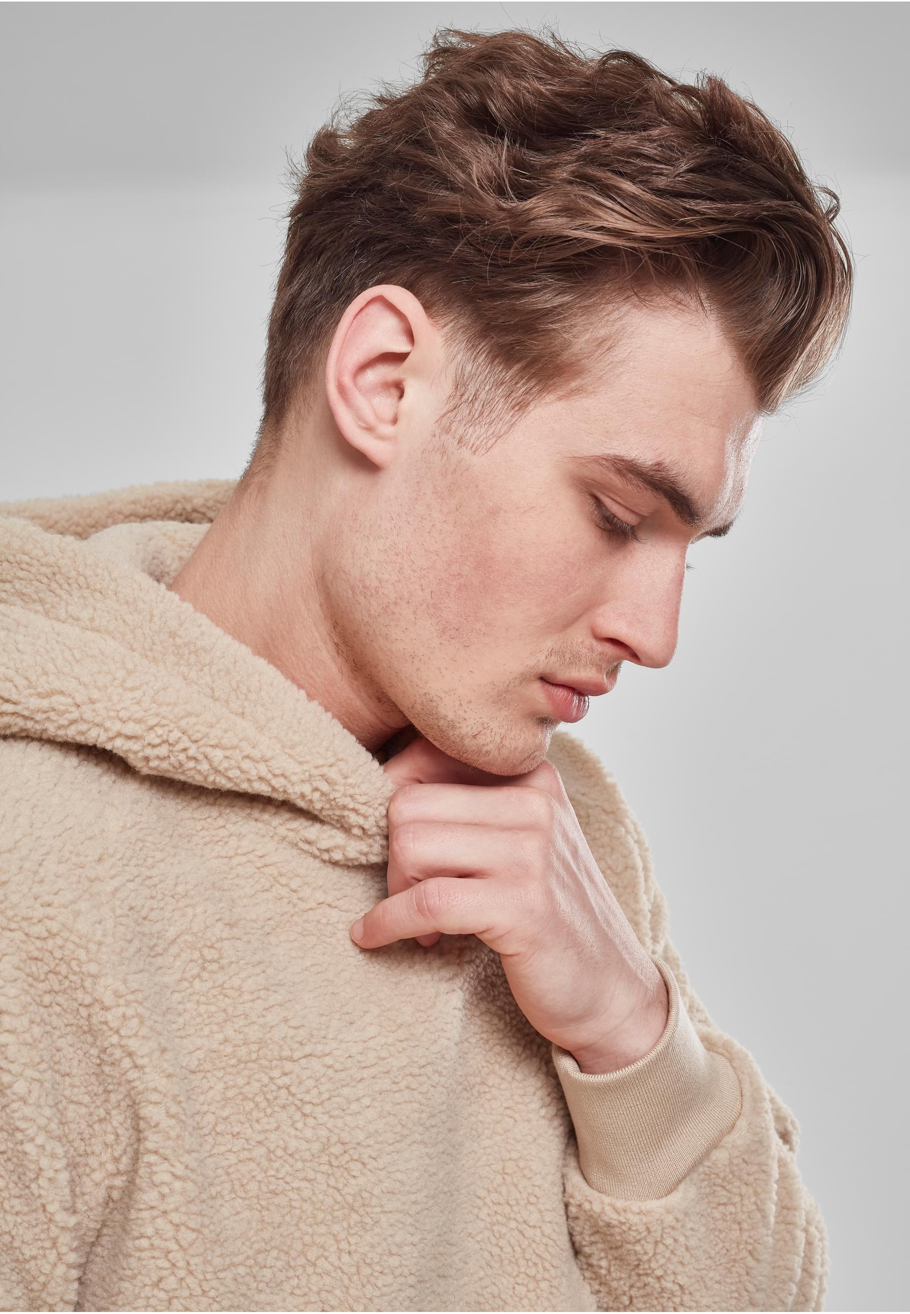 URBAN CLASSICS Sweatshirt »Urban Classics Herren Sherpa Hoody«, (1 tlg.)