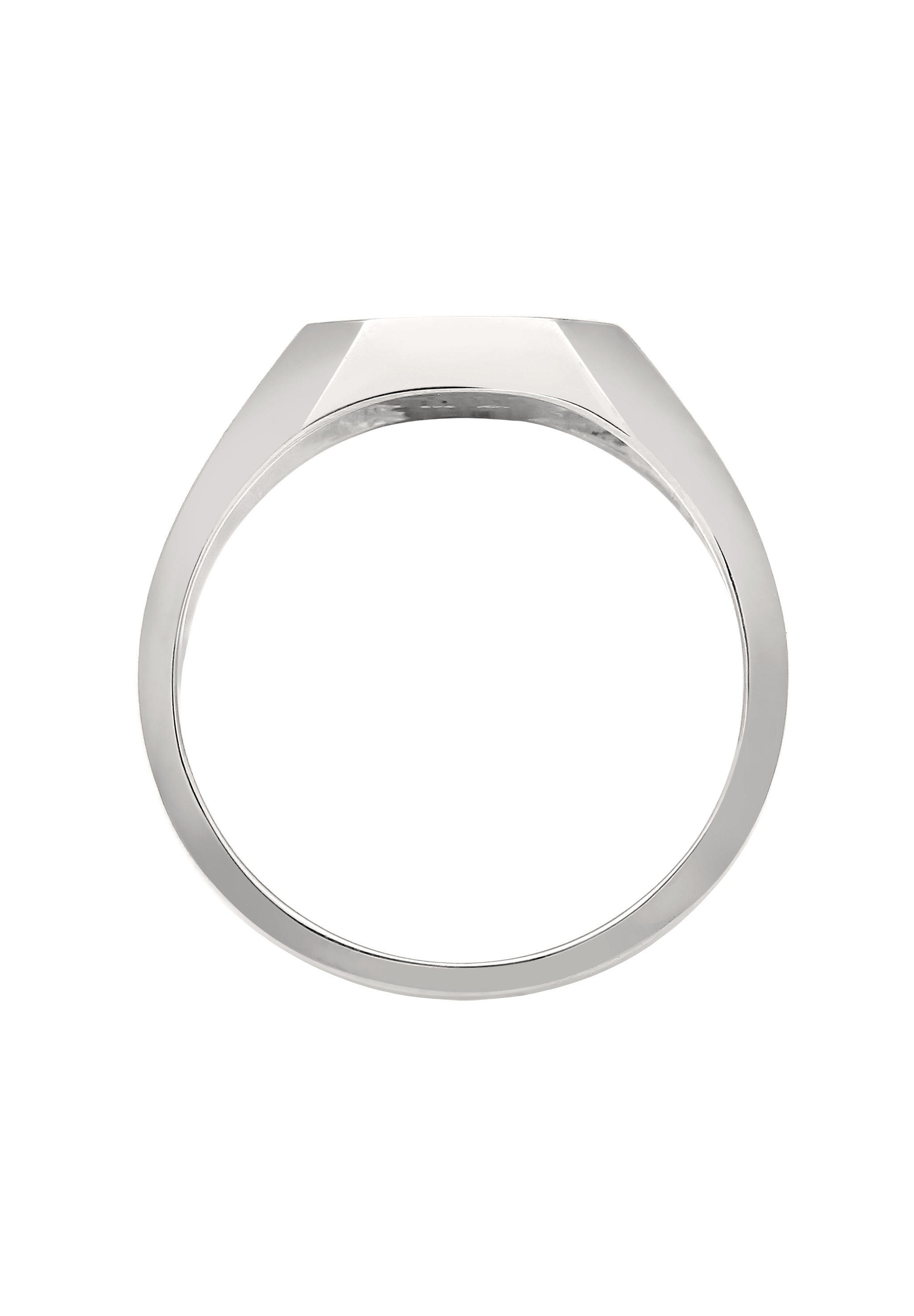 Kuzzoi Siegelring »Ring Siegelring Emaille Grün Basic 925 Silber«