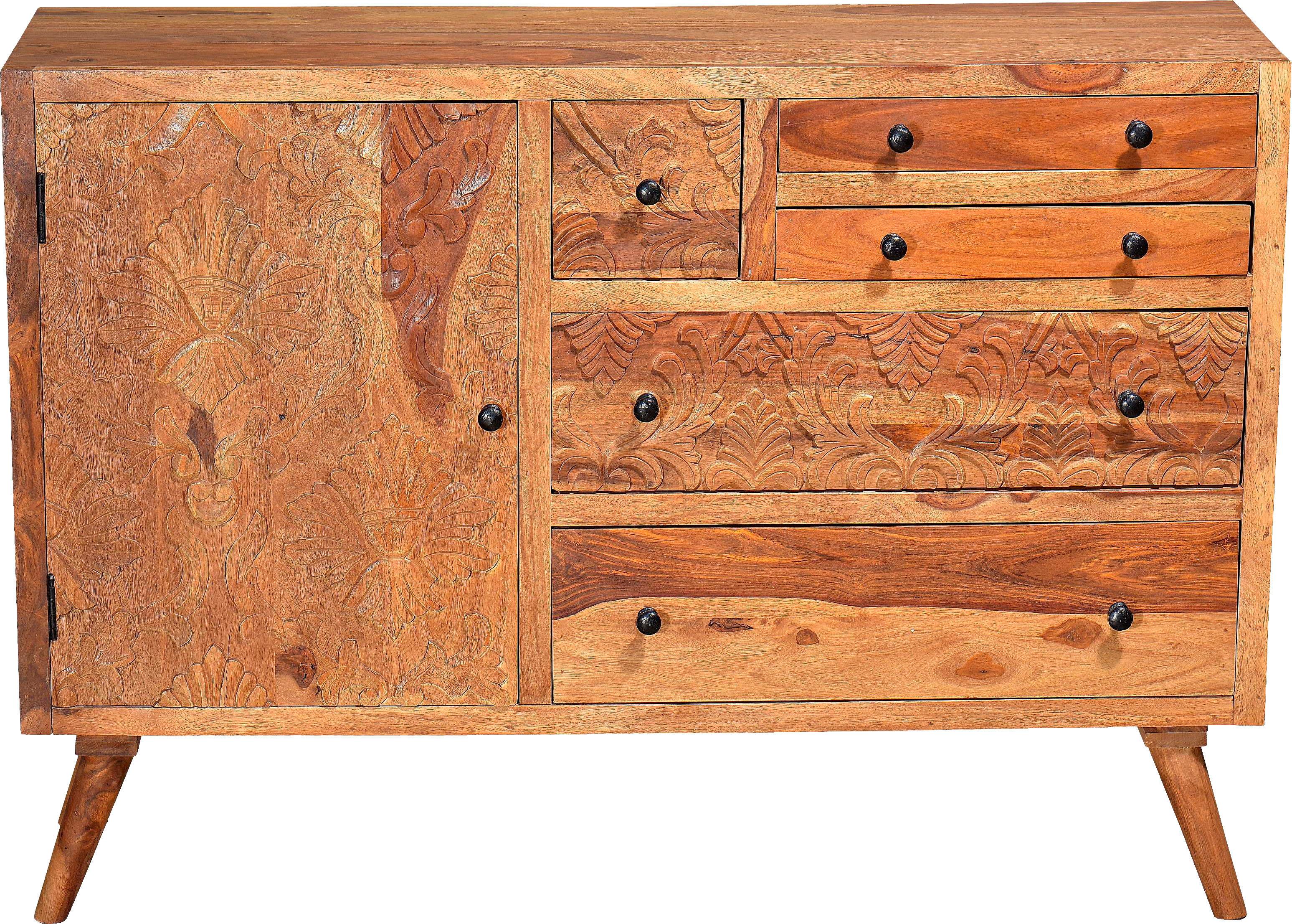 SIT Sideboard Carved, aus Sheesham Holz, Breite 120 cm